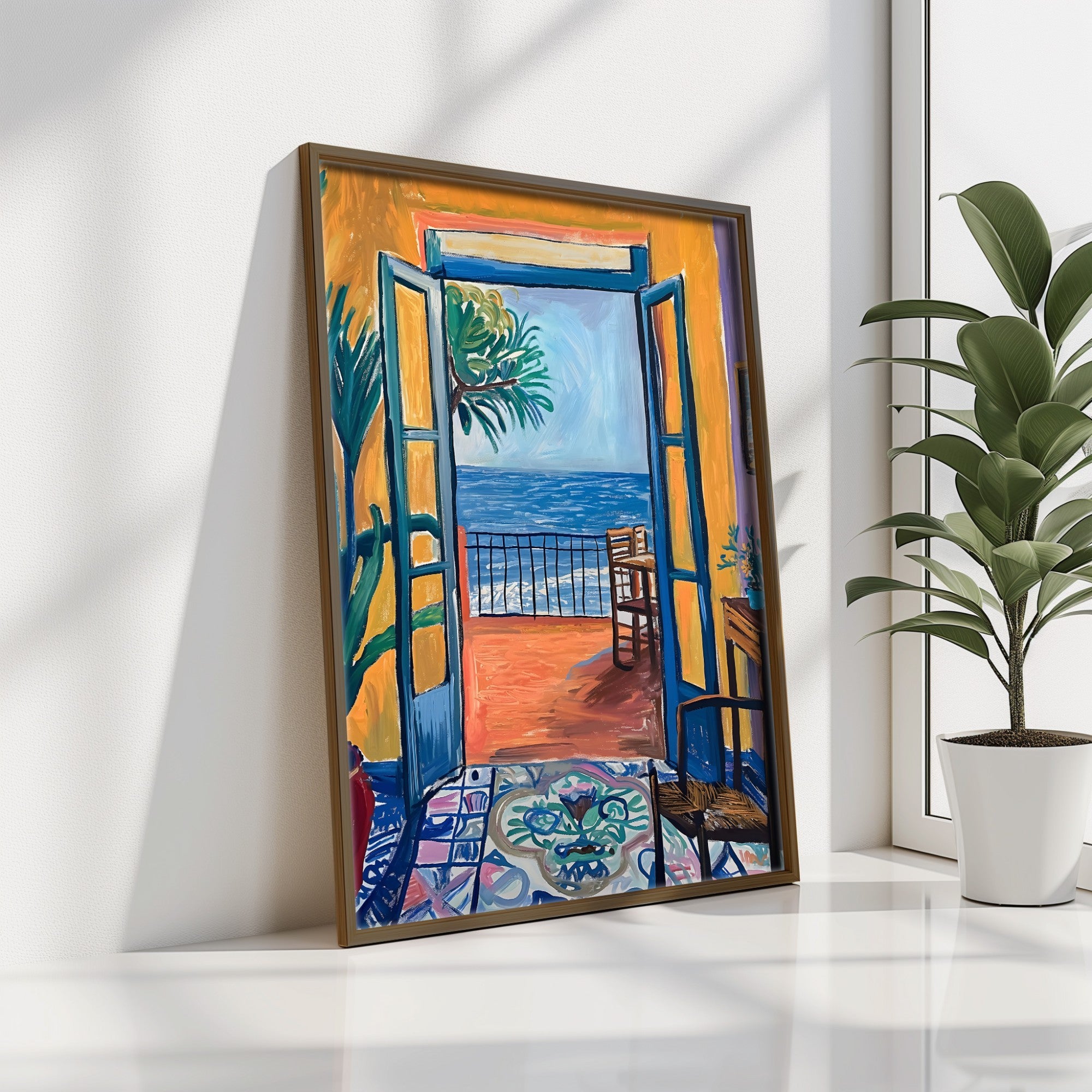 Quadro Decorativo MDF Emoldurado Multicolor 35x47cm - Impressão UV em Madeira de Pinho