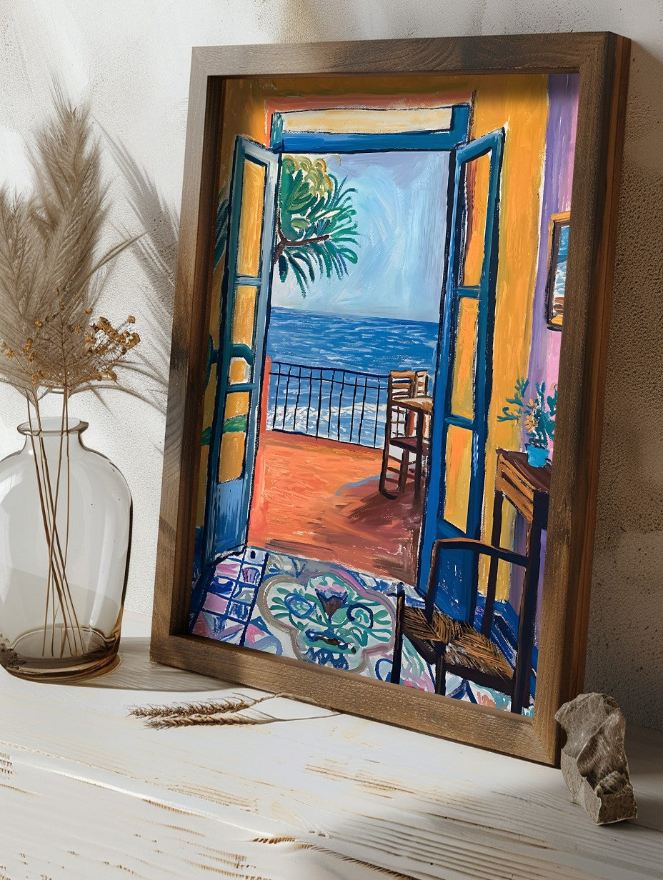 Quadro Decorativo MDF Emoldurado Multicolor 35x47cm - Impressão UV em Madeira de Pinho