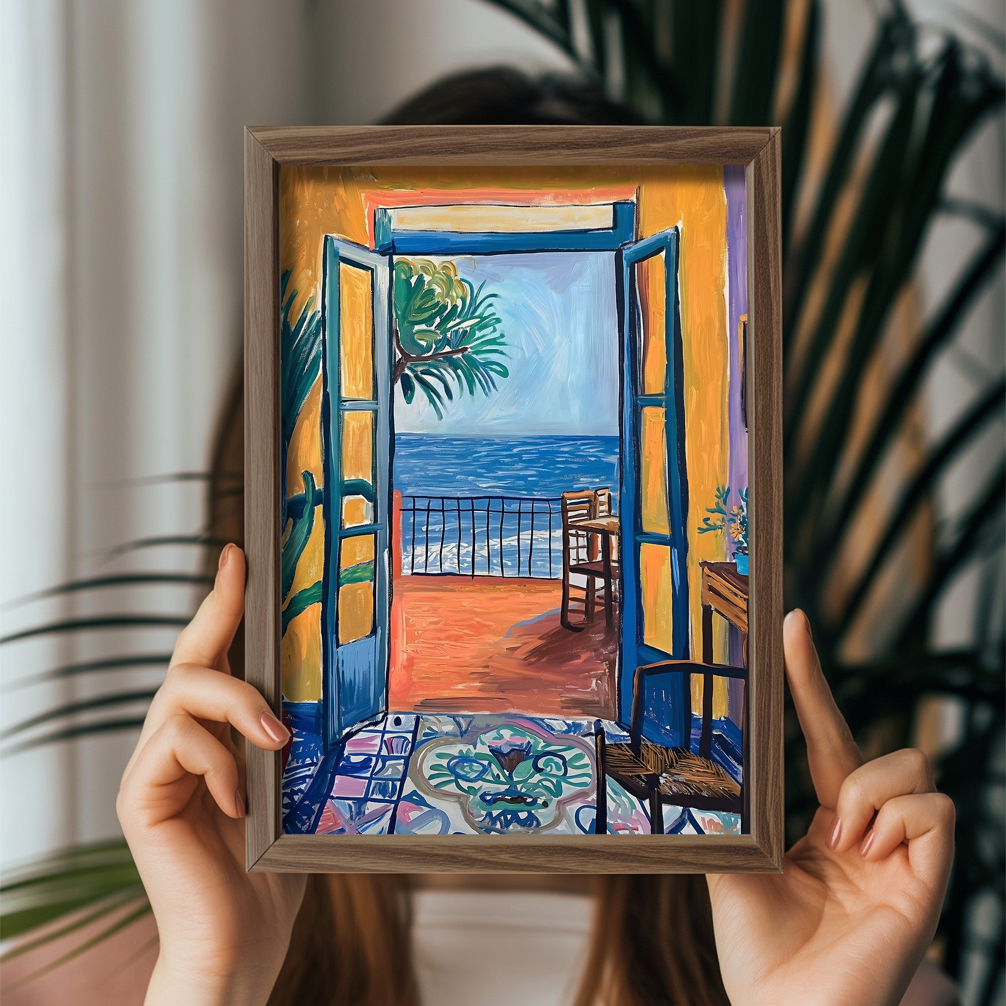 Quadro Decorativo MDF Emoldurado Multicolor 35x47cm - Impressão UV em Madeira de Pinho