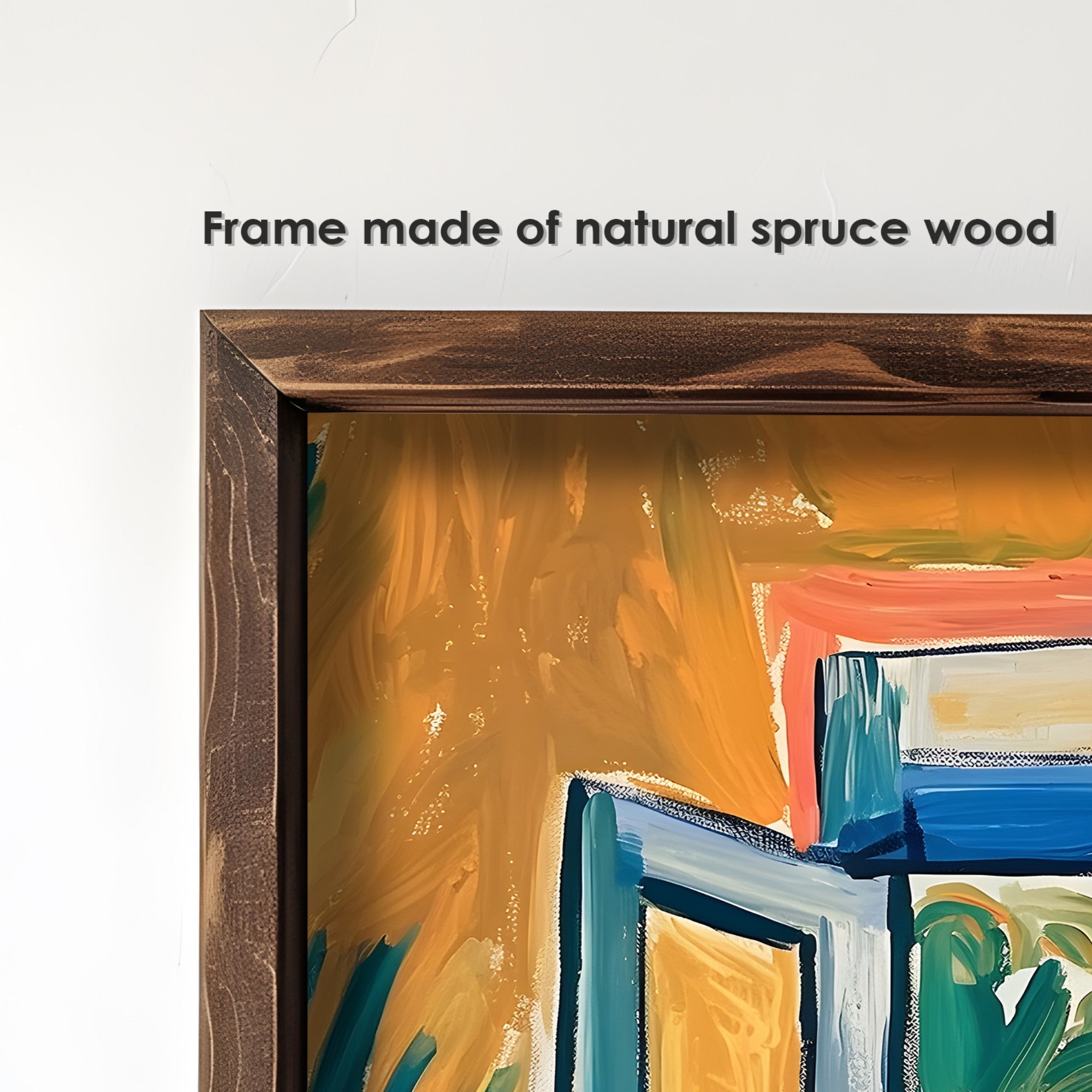 Quadro Decorativo MDF Emoldurado Multicolor 35x47cm - Impressão UV em Madeira de Pinho