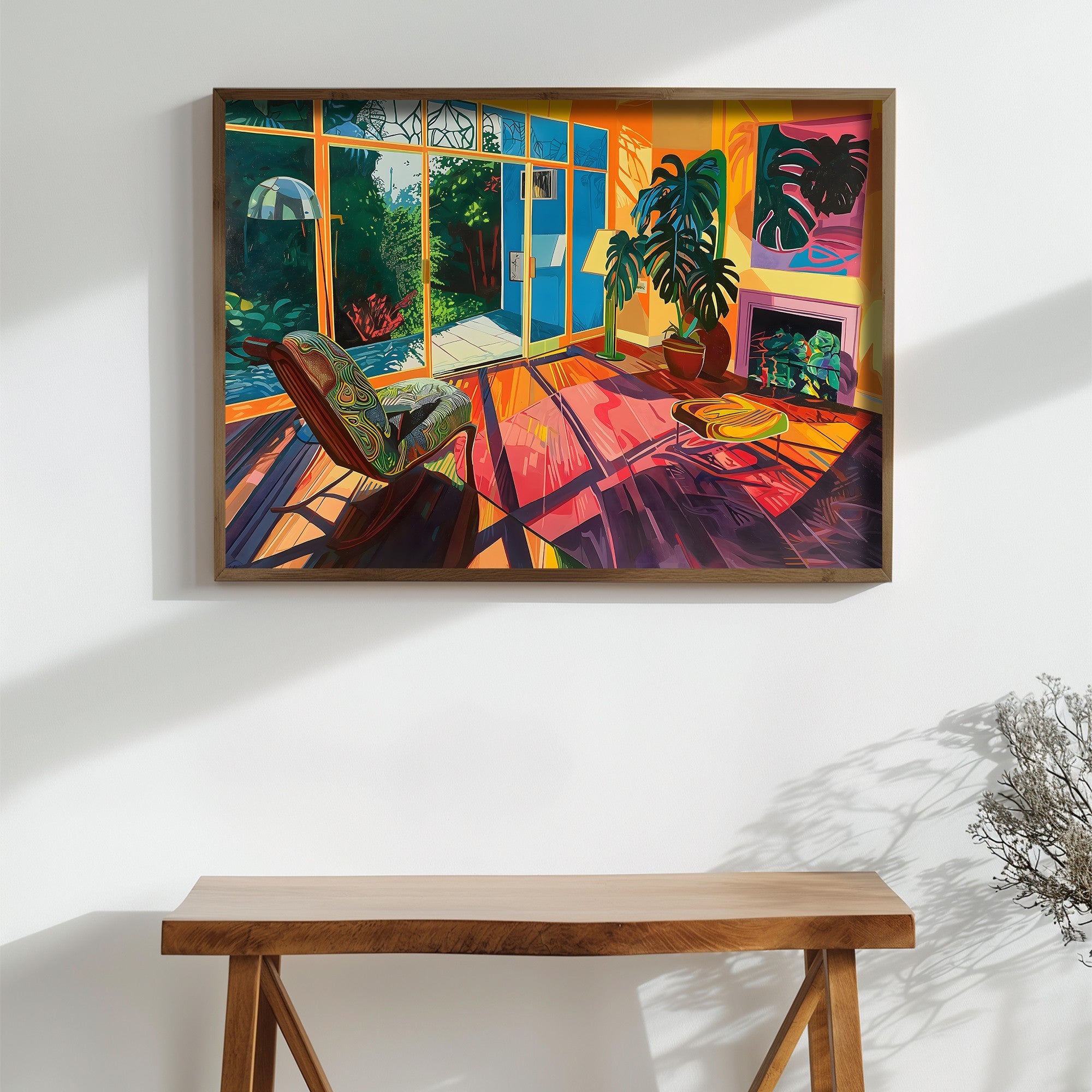 Quadro Decorativo MDF Emoldurado Multicolor 35x47cm - Impressão UV em Madeira de Pinho