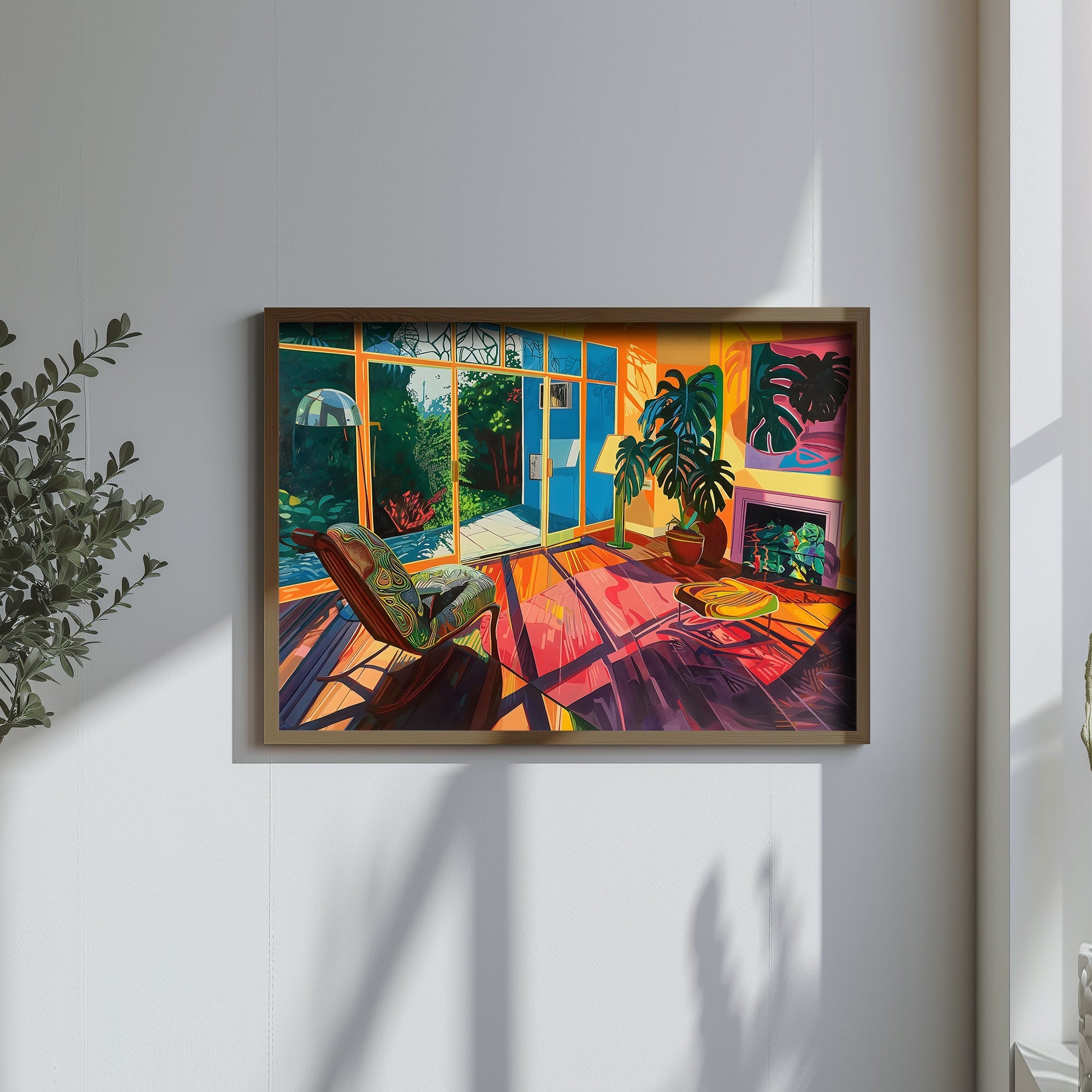 Quadro Decorativo MDF Emoldurado Multicolor 35x47cm - Impressão UV em Madeira de Pinho