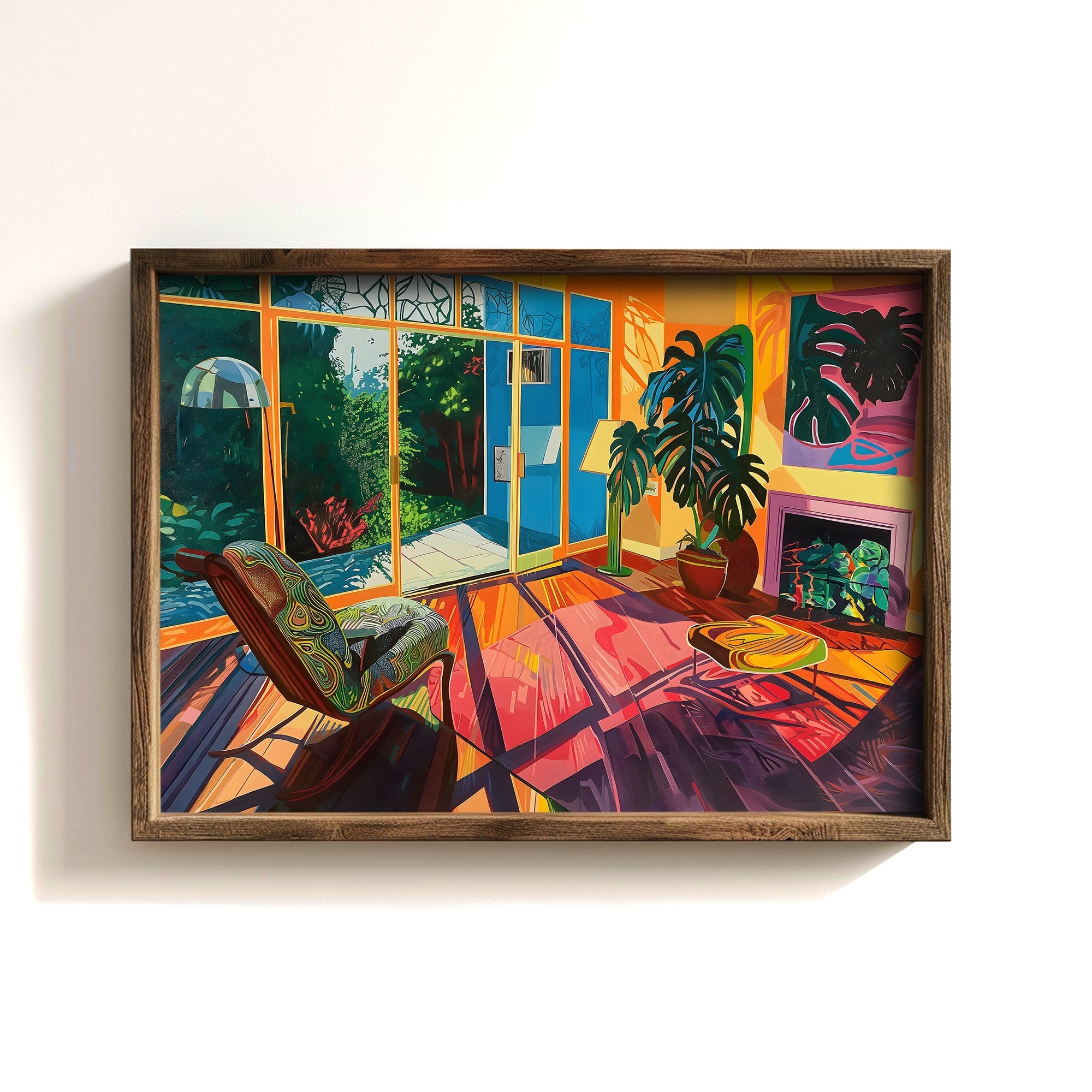 Quadro Decorativo MDF Emoldurado Multicolor 35x47cm - Impressão UV em Madeira de Pinho