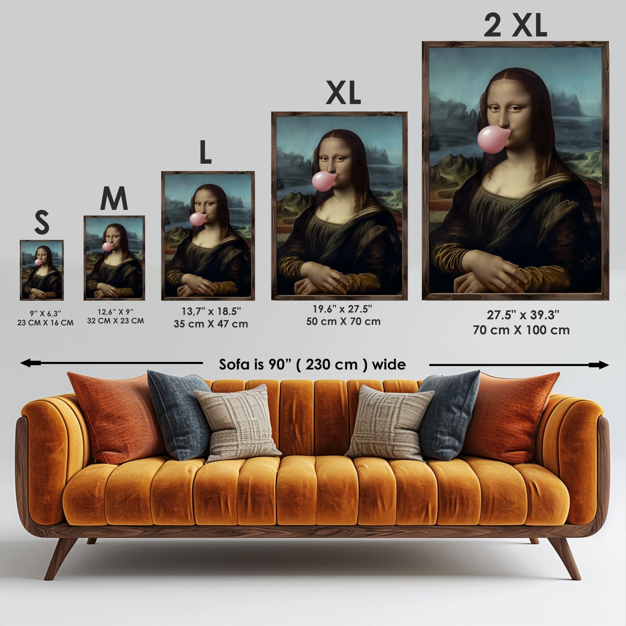 Quadro Decorativo MDF Emoldurado Multicolor 35x47cm - Impressão UV em Madeira de Pinho