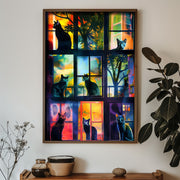 Quadro Decorativo MDF Emoldurado Multicolor 35x47cm - Impressão UV em Madeira de Pinho