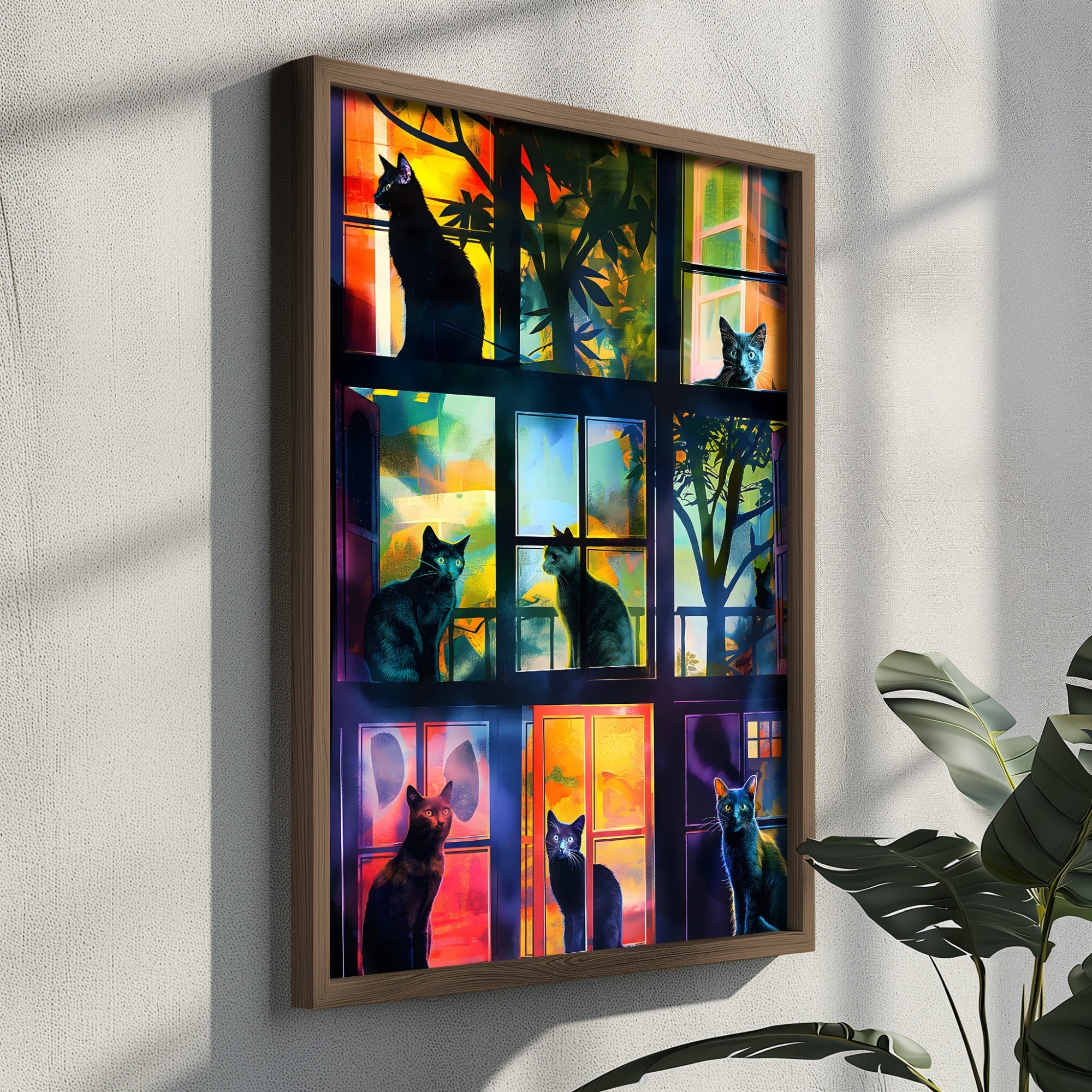 Quadro Decorativo MDF Emoldurado Multicolor 35x47cm - Impressão UV em Madeira de Pinho