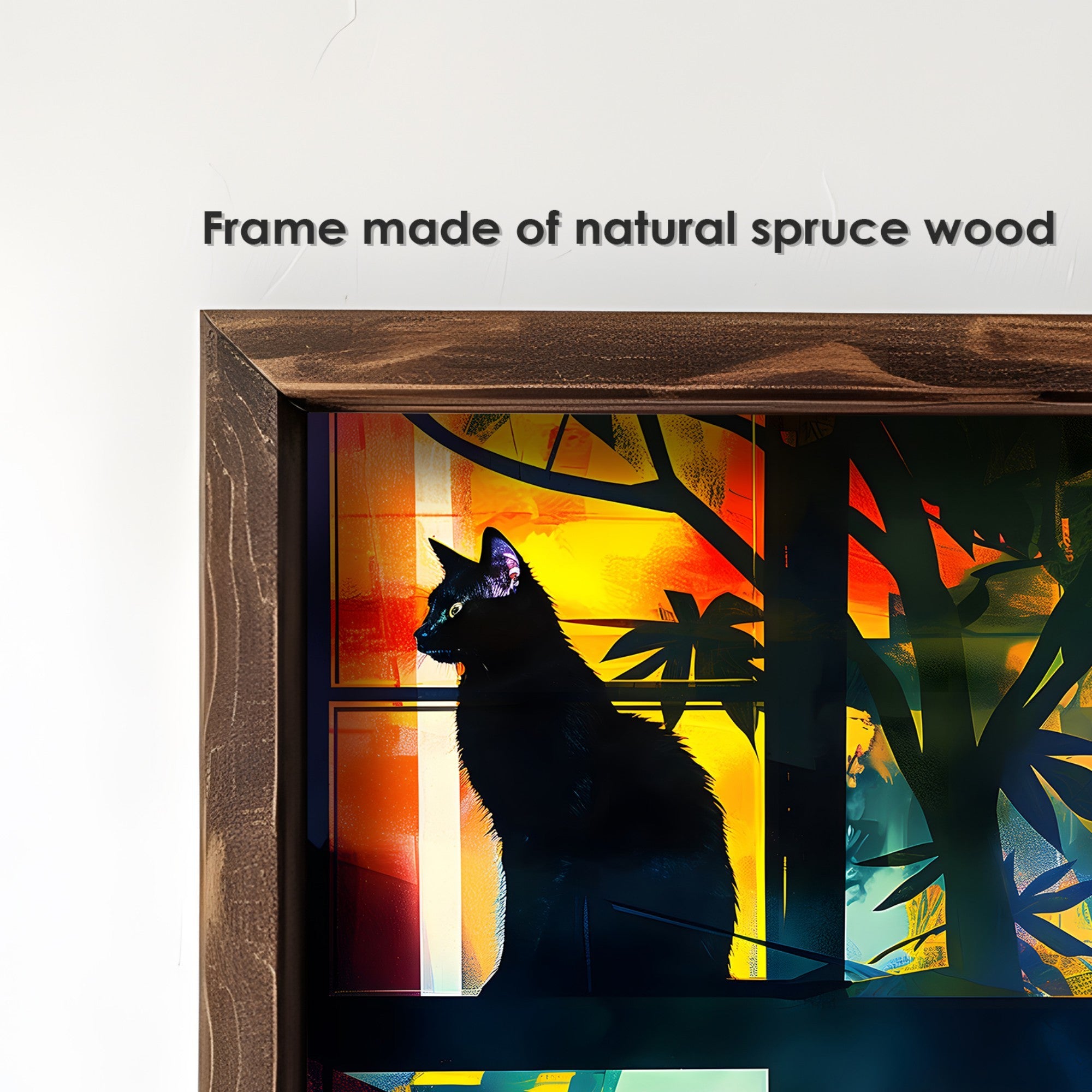 Quadro Decorativo MDF Emoldurado Multicolor 35x47cm - Impressão UV em Madeira de Pinho