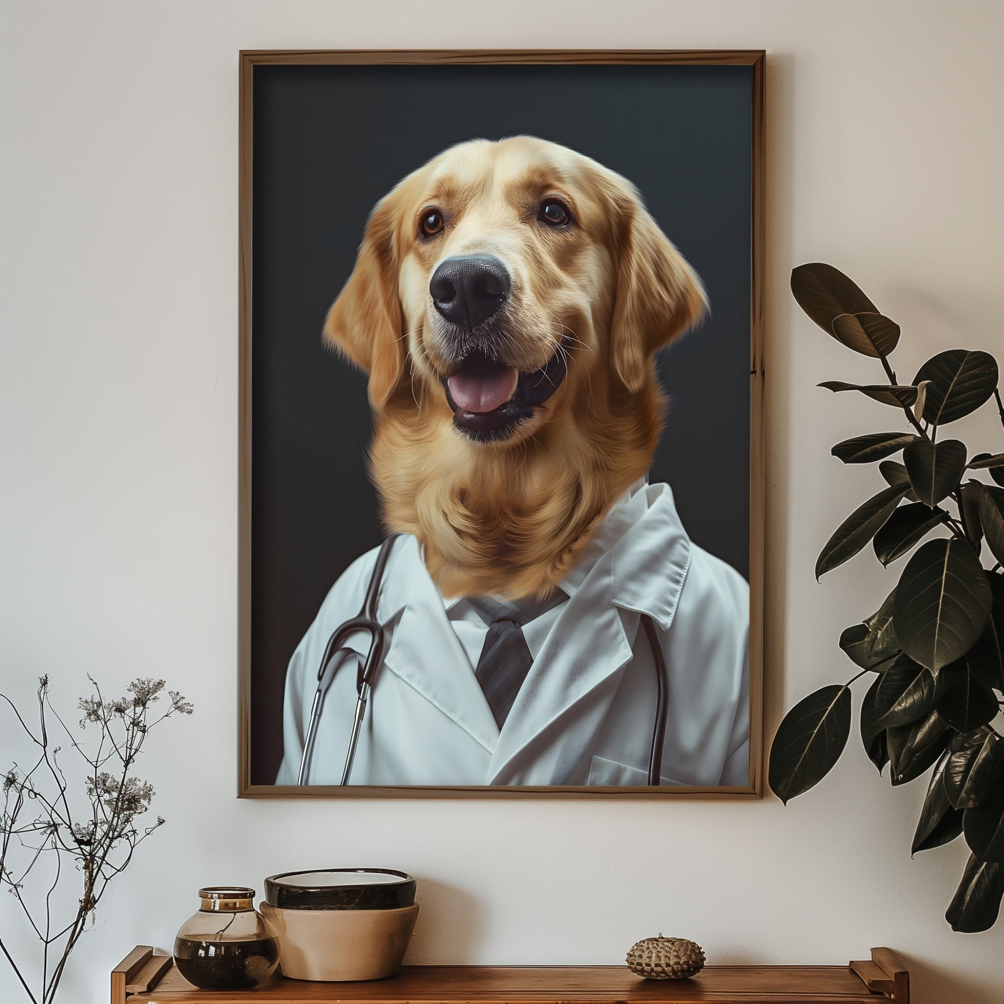 Quadro Decorativo MDF Emoldurado Multicolor 35x47cm - Impressão UV em Madeira de Pinho