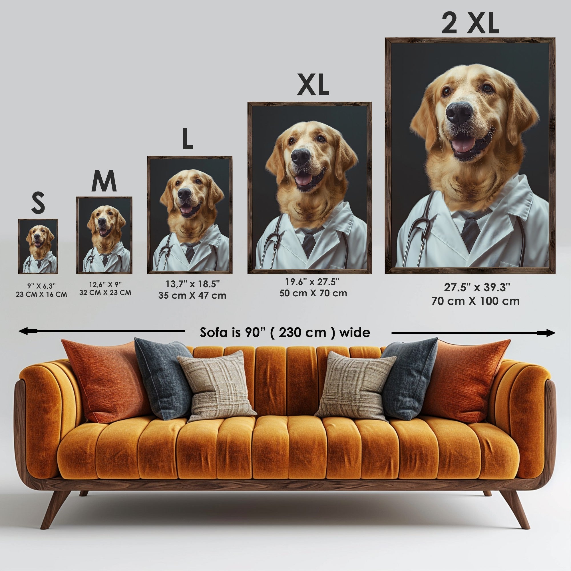 Quadro Decorativo MDF Emoldurado Multicolor 35x47cm - Impressão UV em Madeira de Pinho