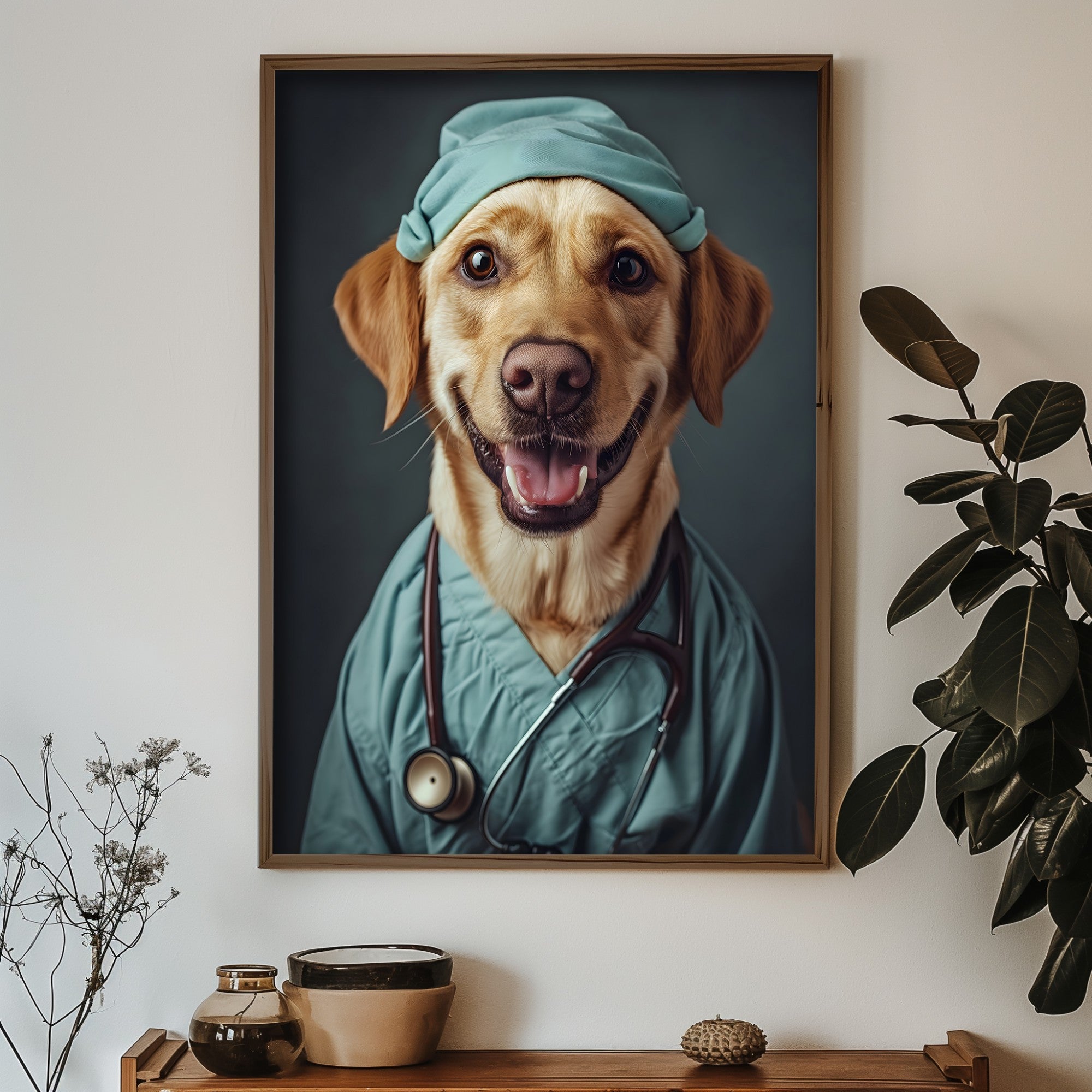 Quadro Decorativo MDF Emoldurado Multicolor 35x47cm - Impressão UV em Madeira de Pinho