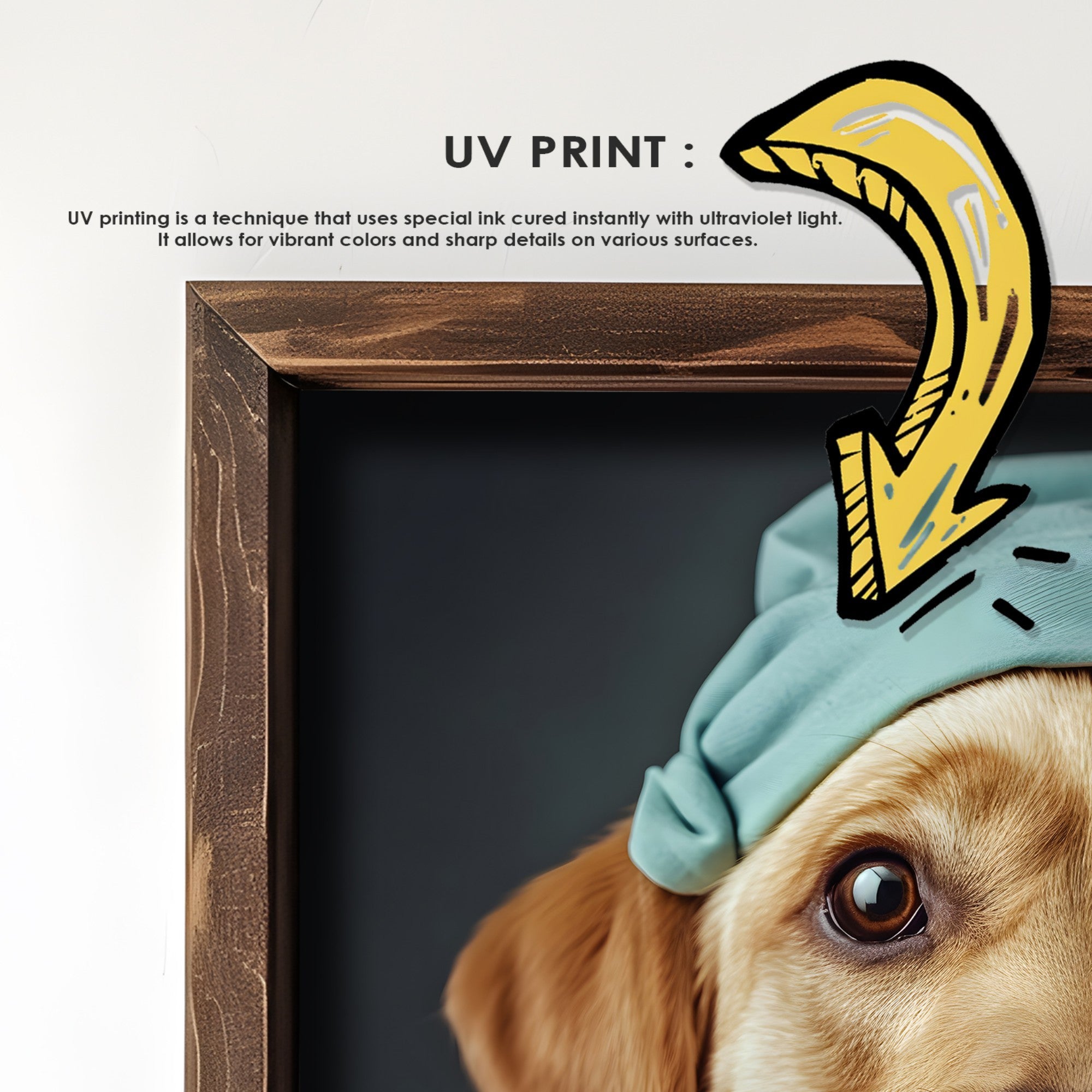 Quadro Decorativo MDF Emoldurado Multicolor 35x47cm - Impressão UV em Madeira de Pinho