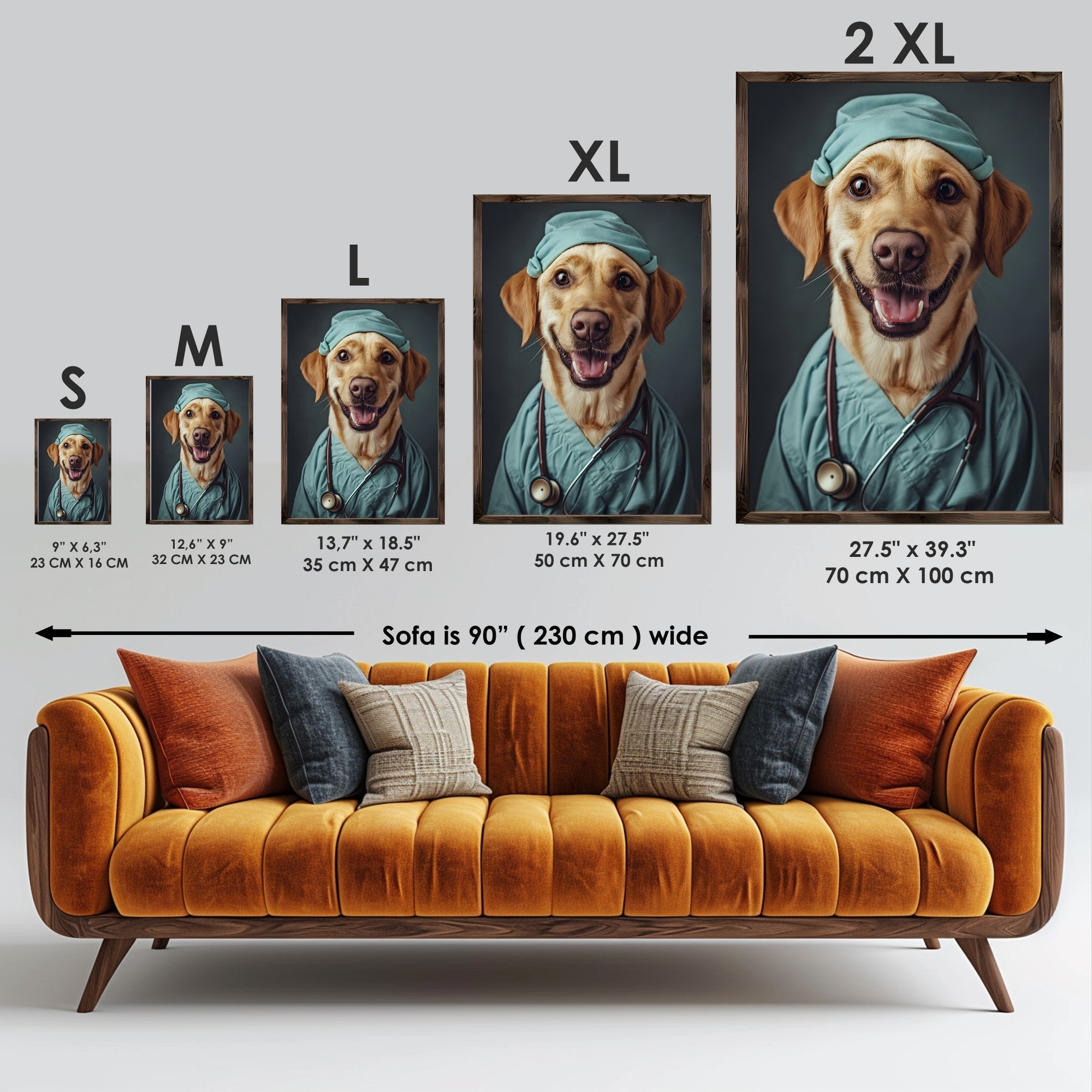 Quadro Decorativo MDF Emoldurado Multicolor 35x47cm - Impressão UV em Madeira de Pinho