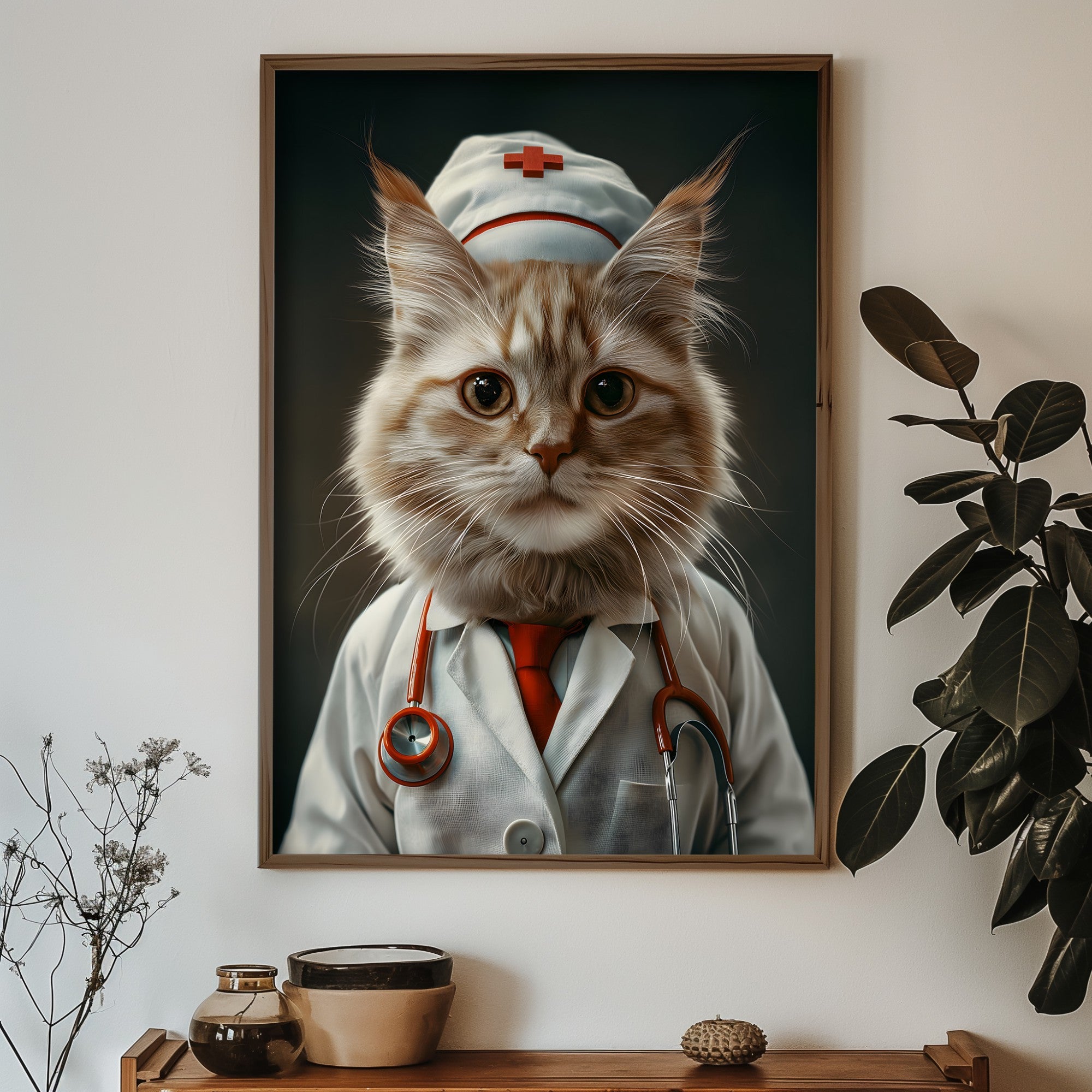 Quadro Decorativo MDF Emoldurado Multicolor 35x47cm - Impressão UV em Madeira de Pinho