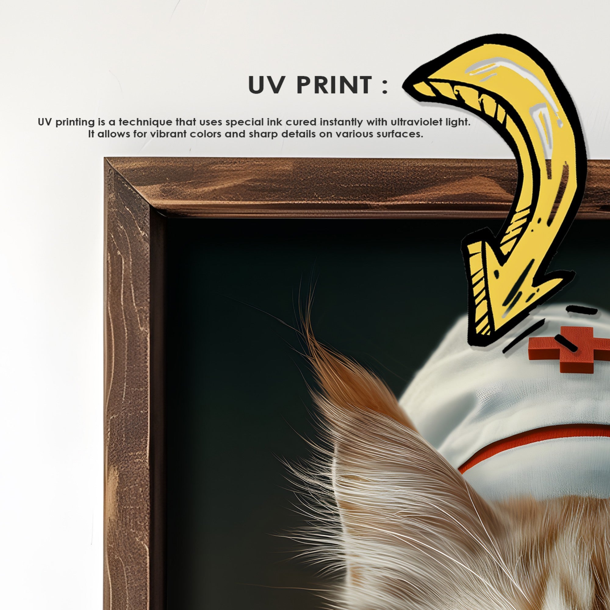 Quadro Decorativo MDF Emoldurado Multicolor 35x47cm - Impressão UV em Madeira de Pinho