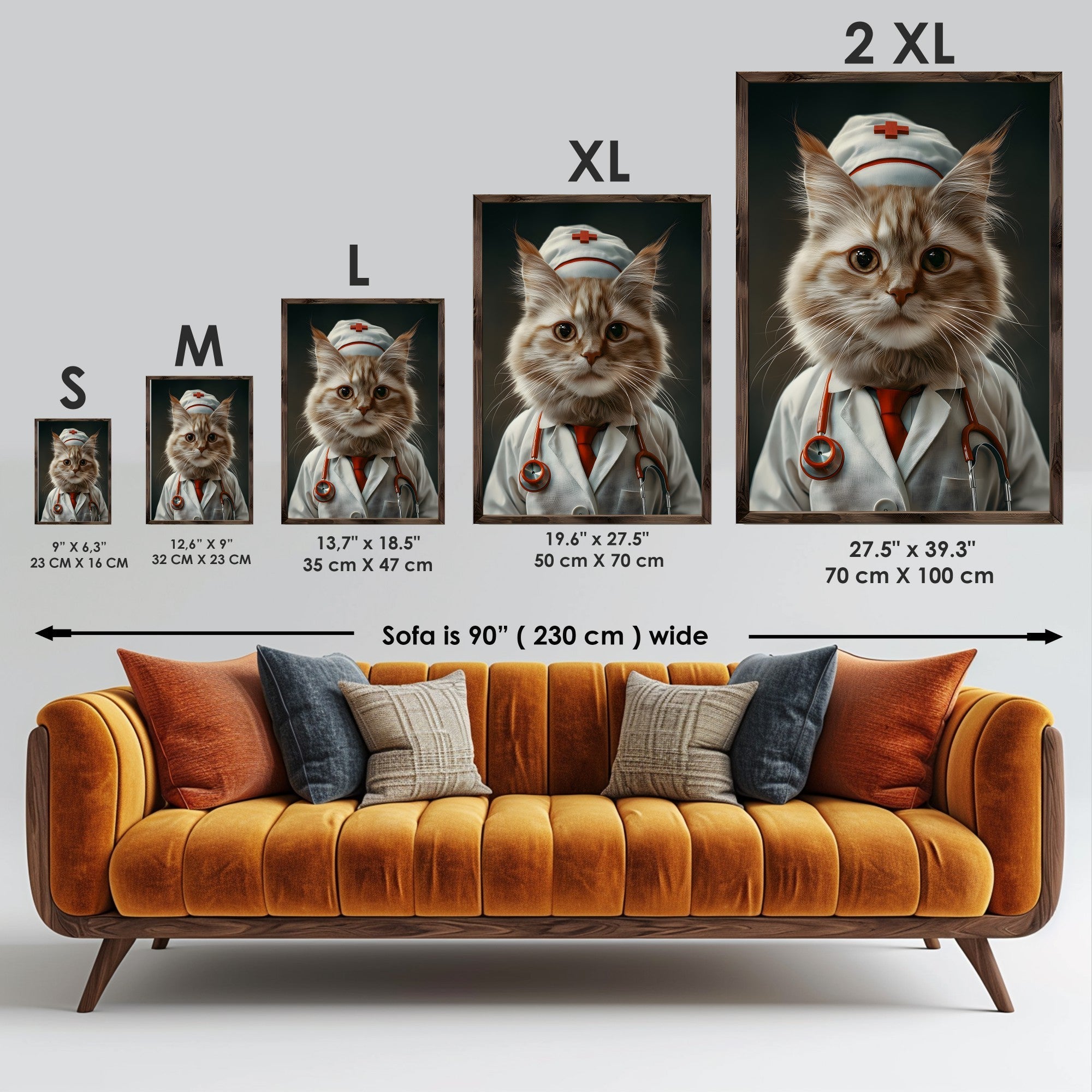 Quadro Decorativo MDF Emoldurado Multicolor 35x47cm - Impressão UV em Madeira de Pinho