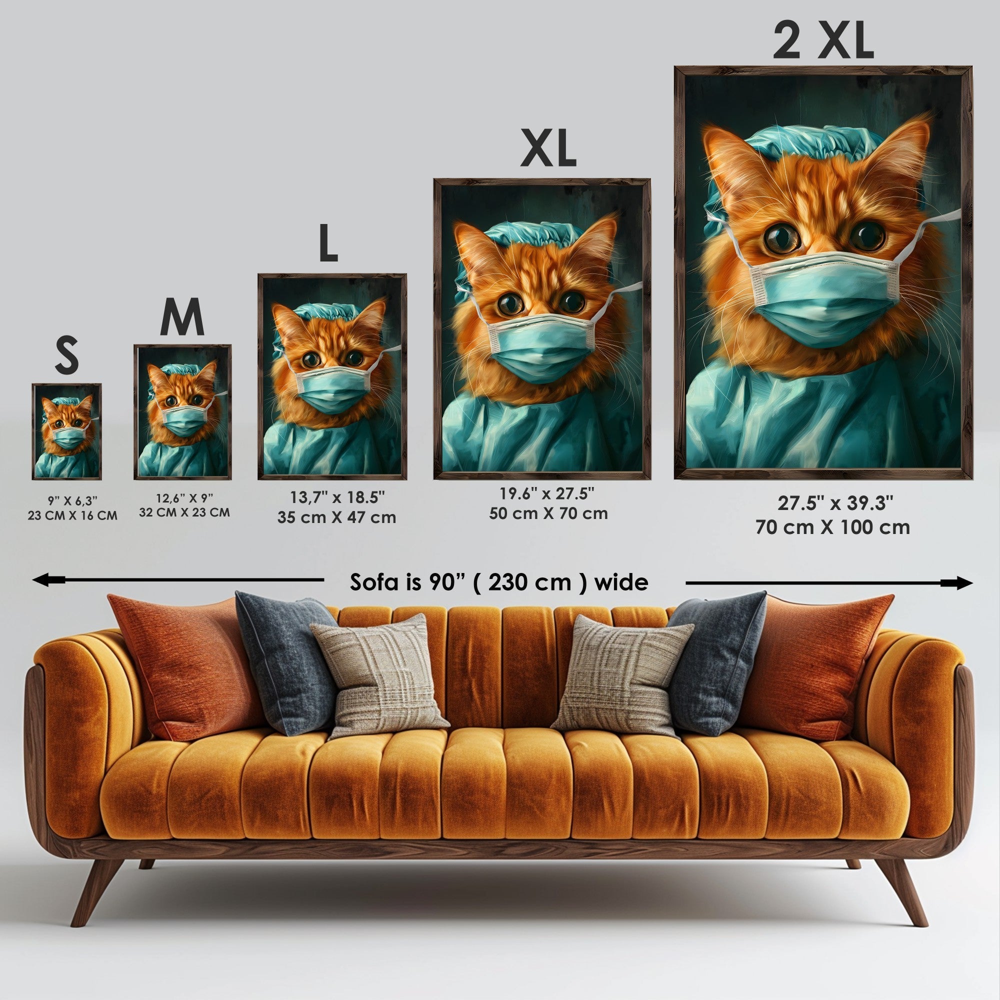 Quadro Decorativo MDF Emoldurado Multicolor 35x47cm - Impressão UV em Madeira de Pinho