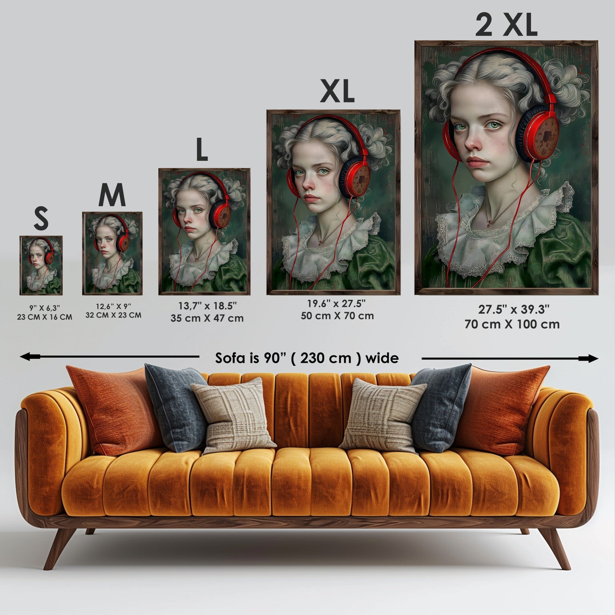 Quadro Decorativo MDF Emoldurado Multicolor 35x47cm - Impressão UV em Madeira de Pinho