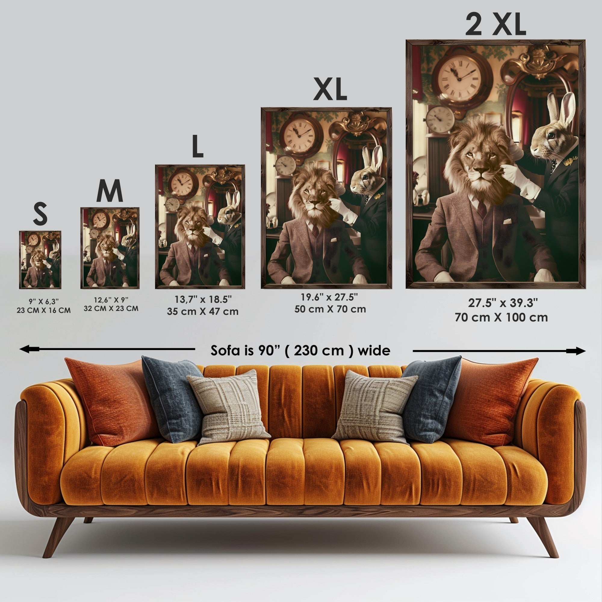 Quadro Decorativo MDF Emoldurado Multicolor 35x47cm - Impressão UV em Madeira de Pinho