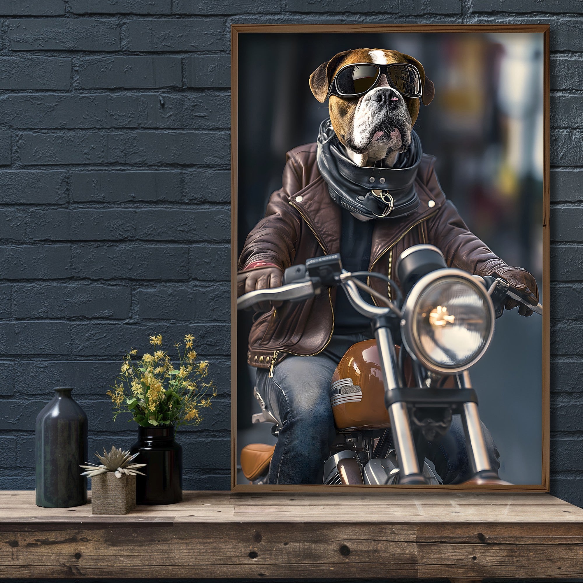 Quadro Decorativo MDF Emoldurado Multicolor 35x47cm - Impressão UV em Madeira de Pinho