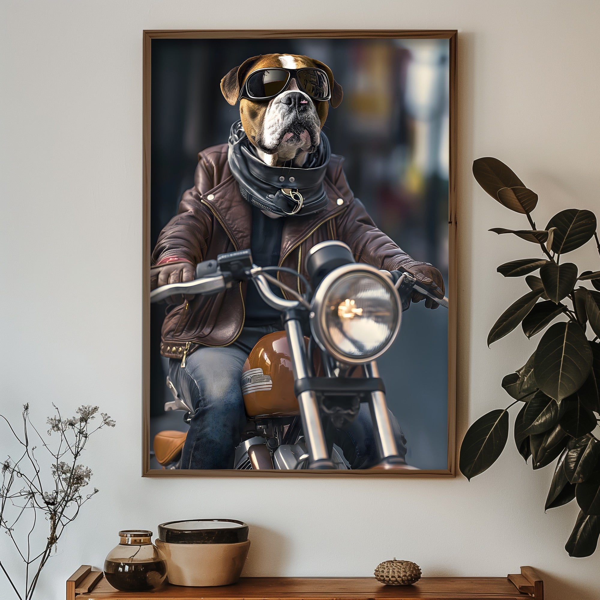 Quadro Decorativo MDF Emoldurado Multicolor 35x47cm - Impressão UV em Madeira de Pinho