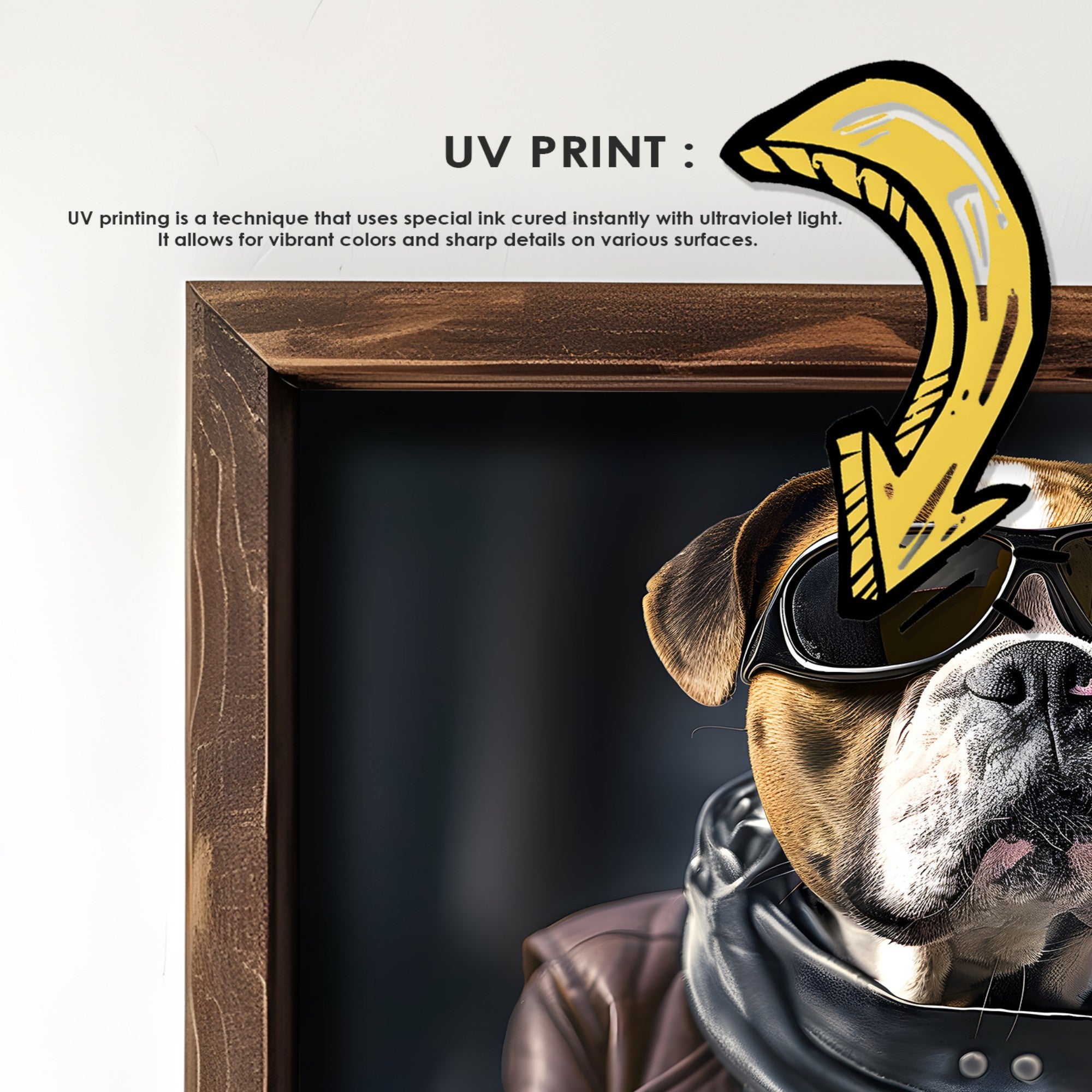 Quadro Decorativo MDF Emoldurado Multicolor 35x47cm - Impressão UV em Madeira de Pinho