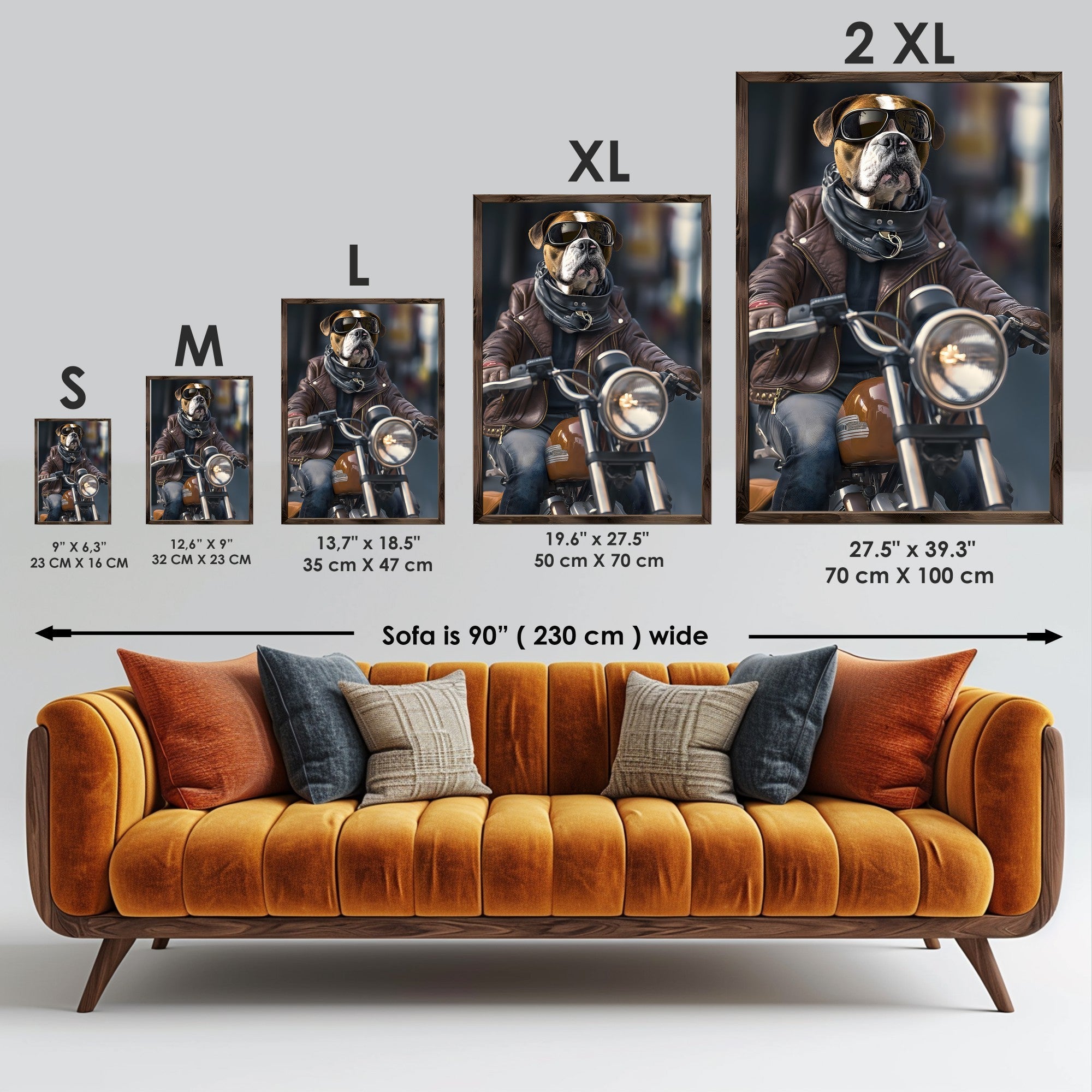 Quadro Decorativo MDF Emoldurado Multicolor 35x47cm - Impressão UV em Madeira de Pinho