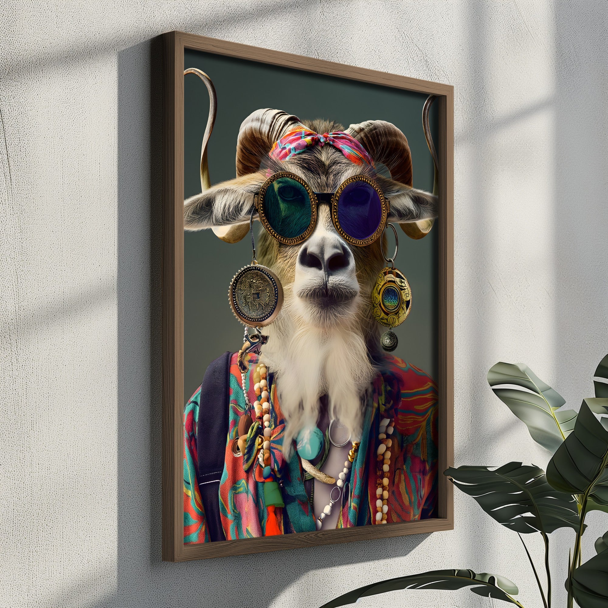 Quadro Decorativo MDF Emoldurado Multicolor 35x47cm - Impressão UV em Madeira de Pinho