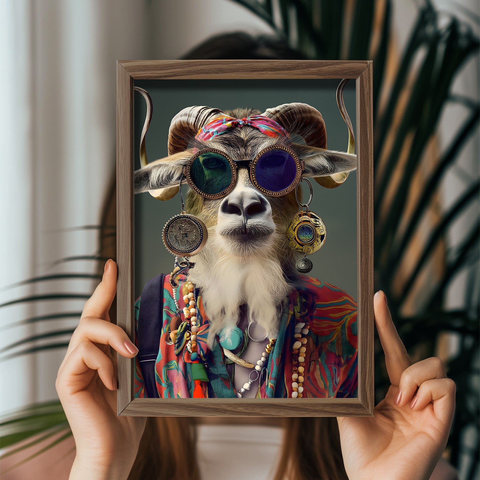 Quadro Decorativo MDF Emoldurado Multicolor 35x47cm - Impressão UV em Madeira de Pinho