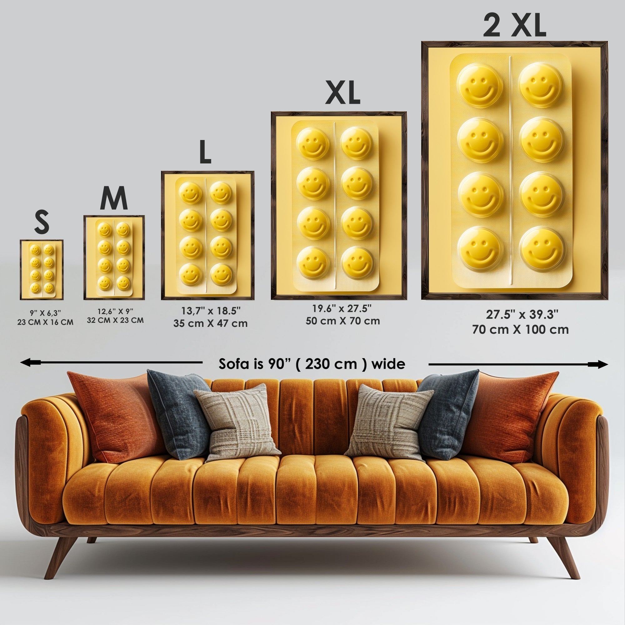 Quadro Decorativo MDF Emoldurado Multicolor 35x47cm - Impressão UV em Madeira de Pinho