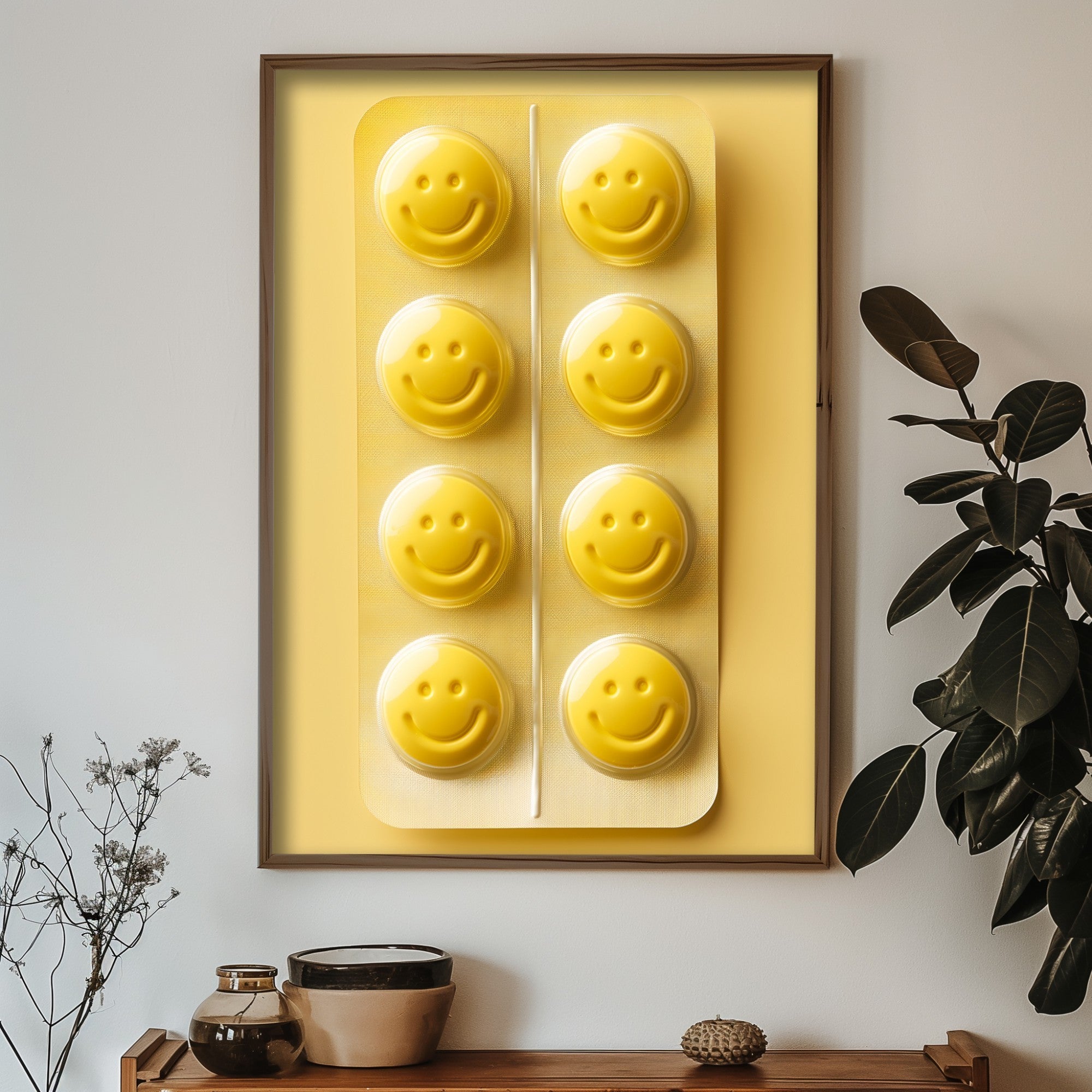 Quadro Decorativo MDF Emoldurado Multicolor 35x47cm - Impressão UV em Madeira de Pinho