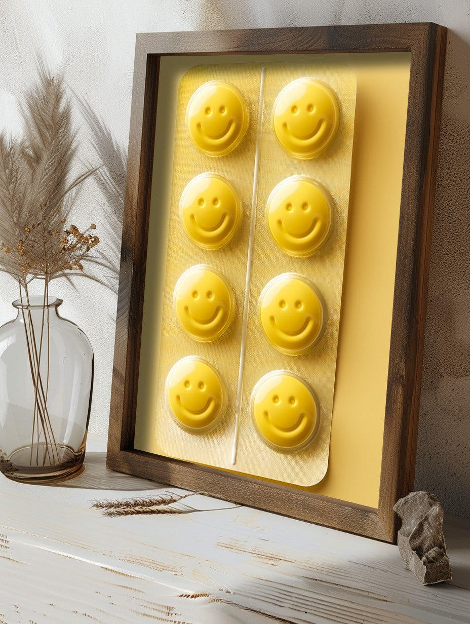 Quadro Decorativo MDF Emoldurado Multicolor 35x47cm - Impressão UV em Madeira de Pinho