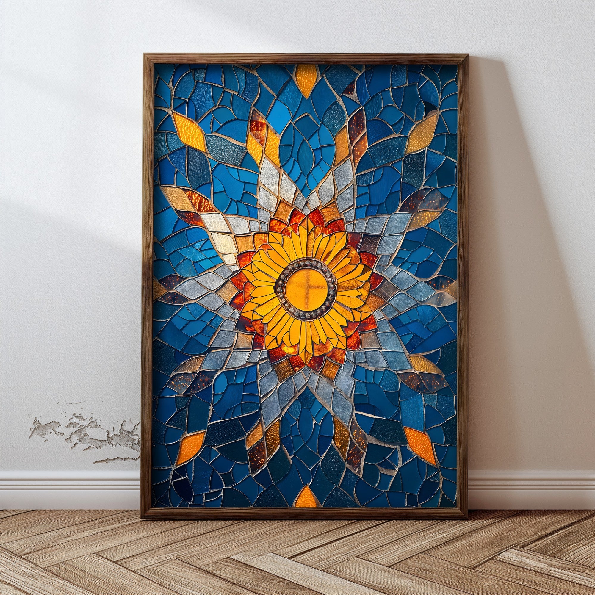 Quadro Decorativo MDF Emoldurado Multicolor GE067-L - Impressão UV em Madeira de Pinho 35x47cm