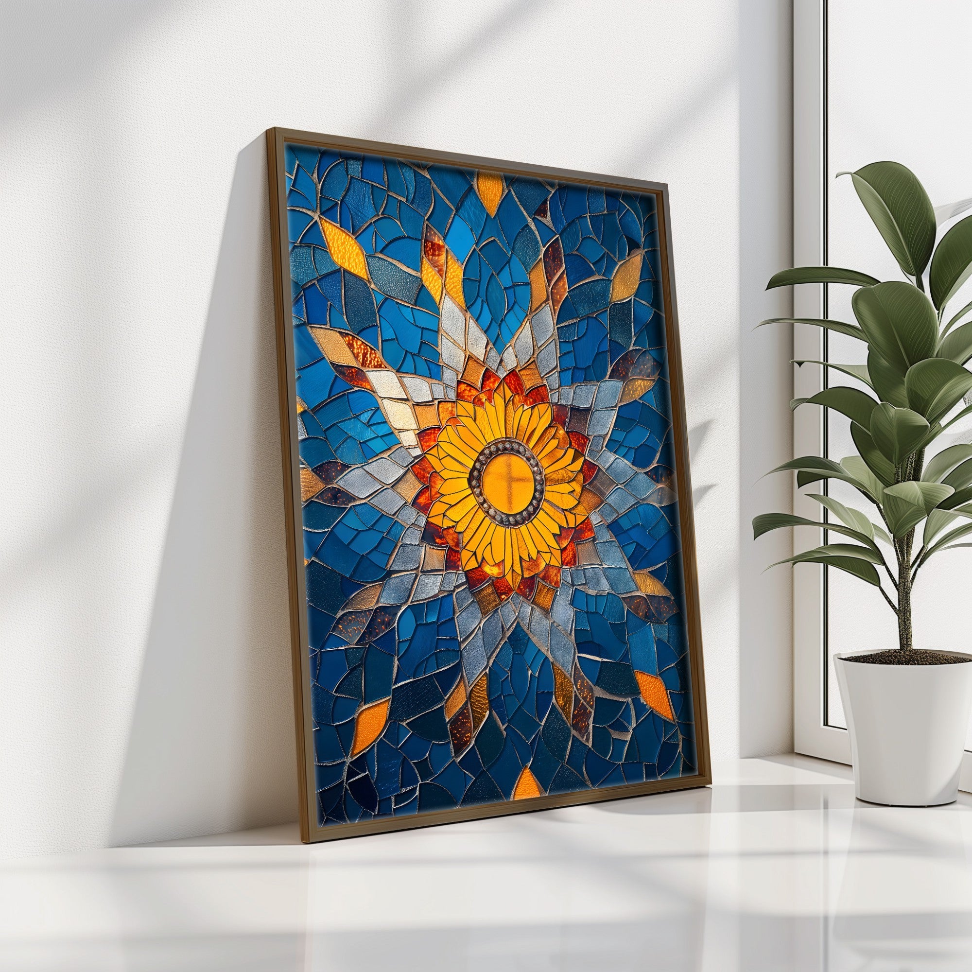 Quadro Decorativo MDF Emoldurado Multicolor GE067-L - Impressão UV em Madeira de Pinho 35x47cm