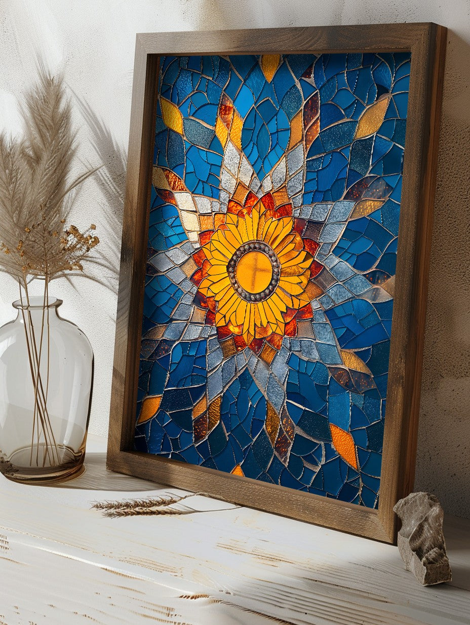 Quadro Decorativo MDF Emoldurado Multicolor GE067-L - Impressão UV em Madeira de Pinho 35x47cm