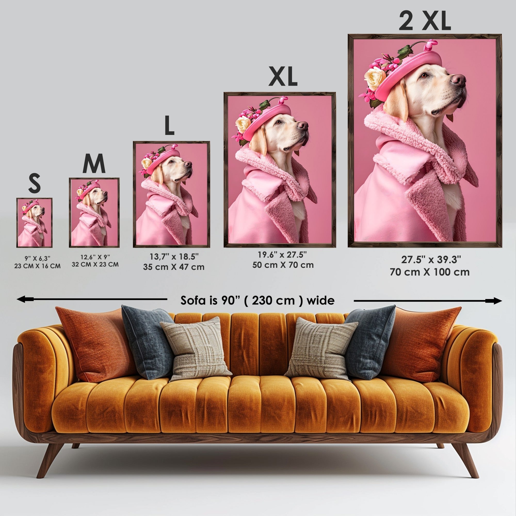 Quadro Decorativo MDF Emoldurado Multicolor GE077-L - Impressão UV em Madeira de Pinho 35x47cm