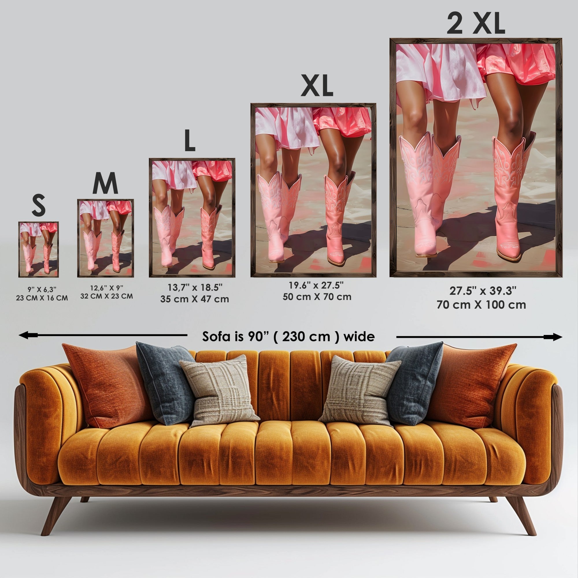 Quadro Decorativo MDF Emoldurado Multicolor 35x47cm - Impressão UV em Madeira de Pinho