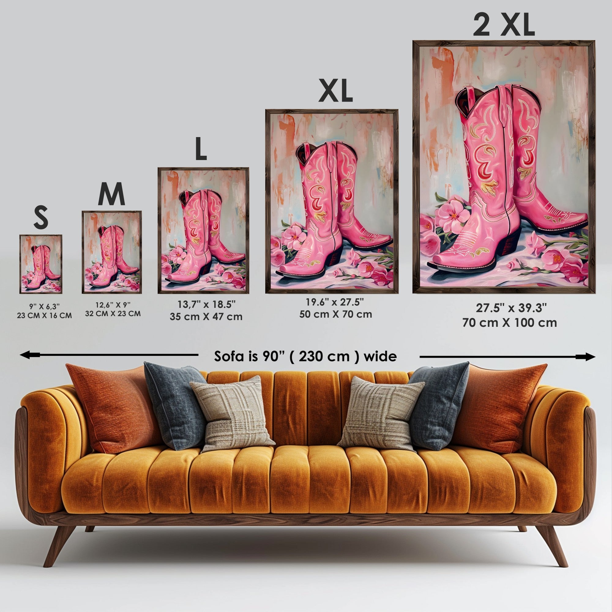 Quadro Decorativo MDF Emoldurado Multicolor GE083-L - Impressão UV em Madeira de Pinho 35x47cm