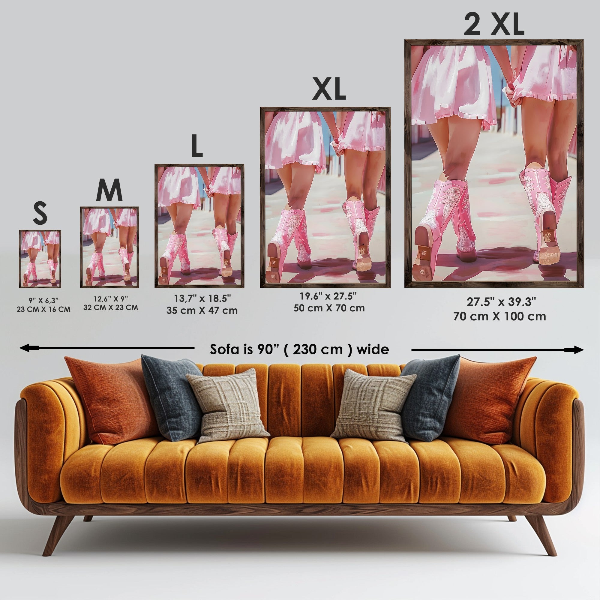 Quadro Decorativo MDF Emoldurado Multicolor GE085-L - Impressão UV em Madeira de Pinho 35x47cm