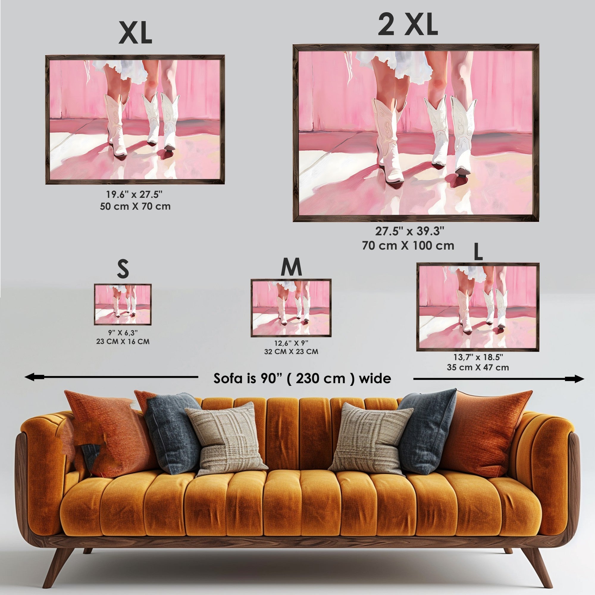 Quadro Decorativo MDF Emoldurado Multicolor GE089-L - Impressão UV em Madeira de Pinho 35x47cm