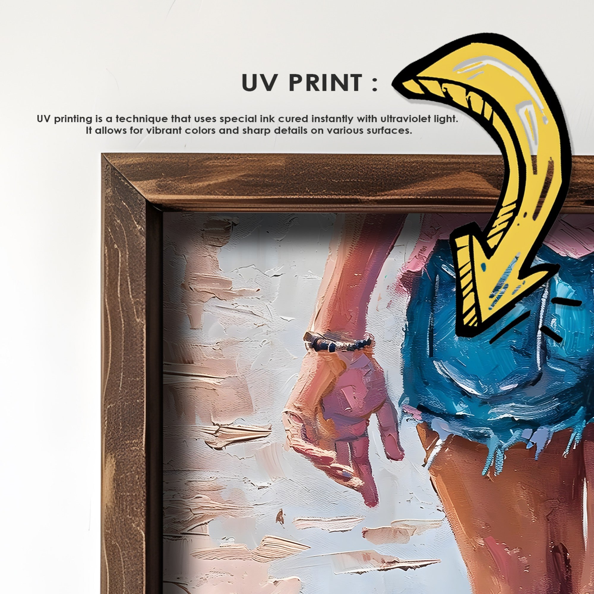 Quadro Decorativo MDF Emoldurado GE090-L Multicolor 35x47cm - Impressão UV em Madeira de Pinho