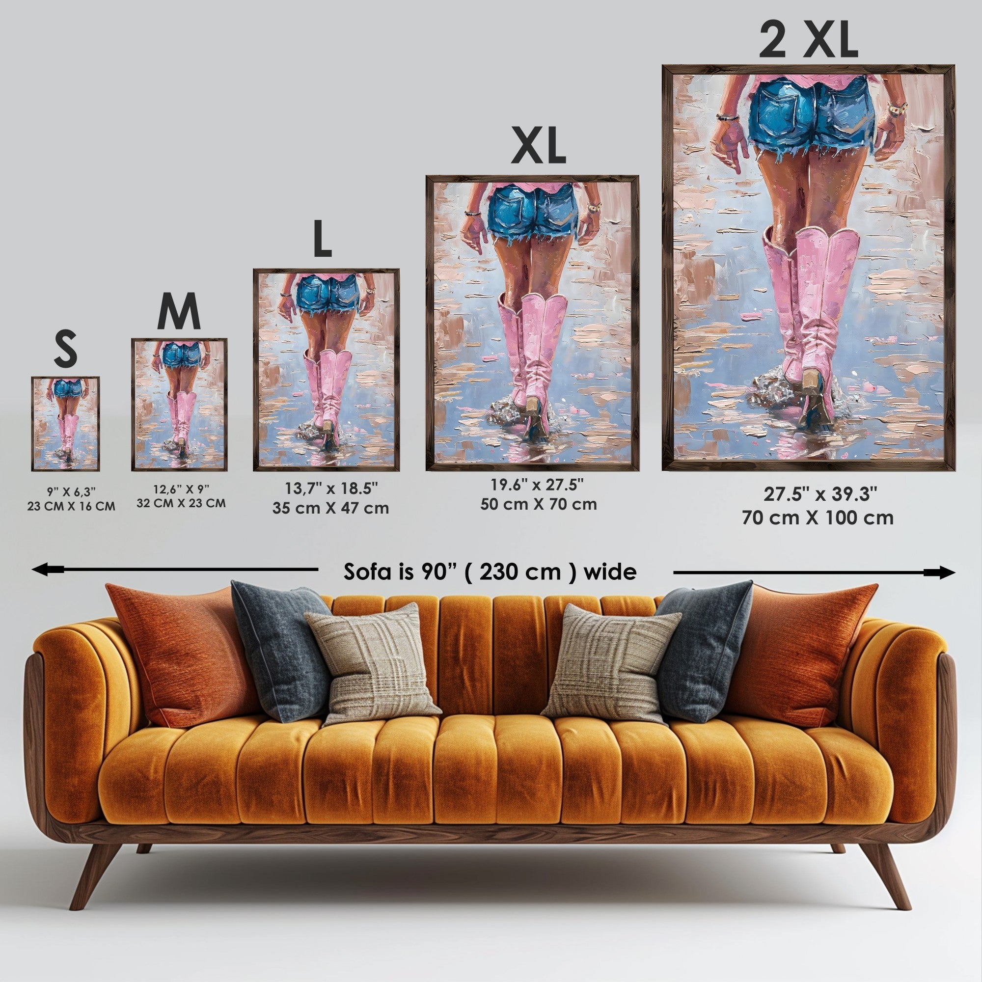 Quadro Decorativo MDF Emoldurado GE090-L Multicolor 35x47cm - Impressão UV em Madeira de Pinho