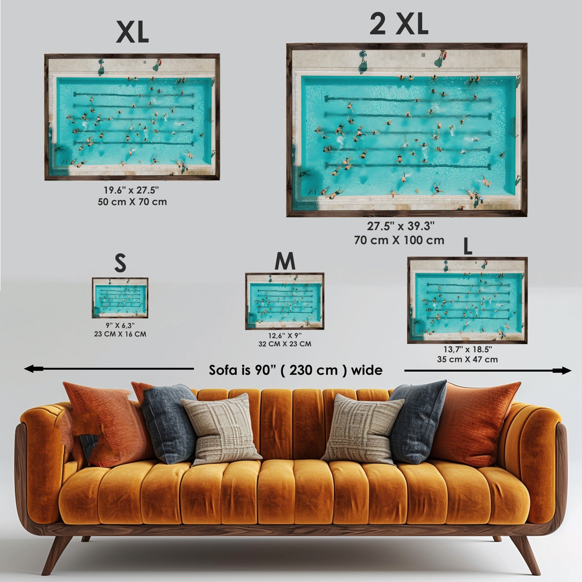 Quadro Decorativo MDF Emoldurado Multicolor GE091-L - Impressão UV em Madeira de Pinho 35x47cm