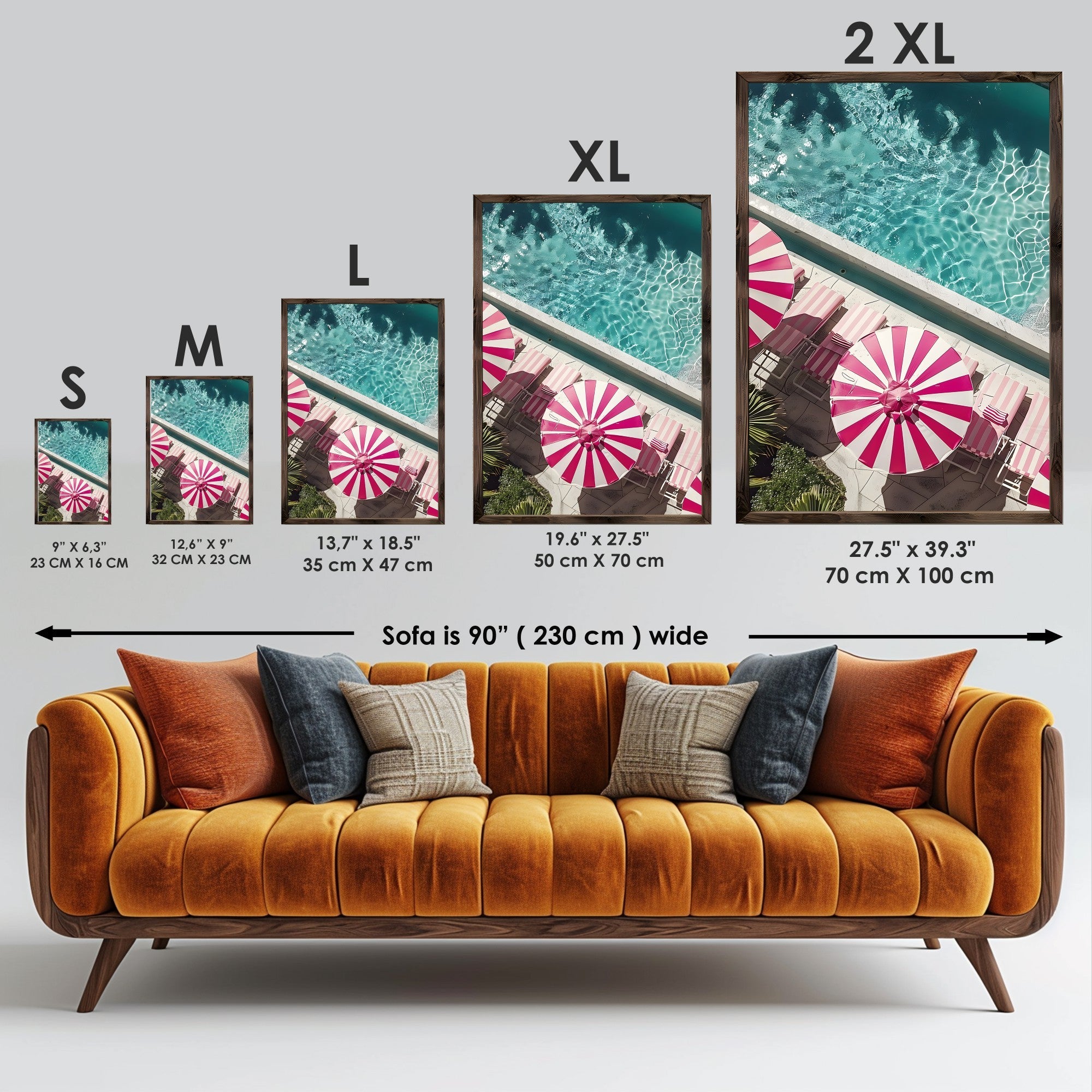 Quadro Decorativo MDF Emoldurado Multicolor 35x47cm - Impressão UV em Madeira de Pinho