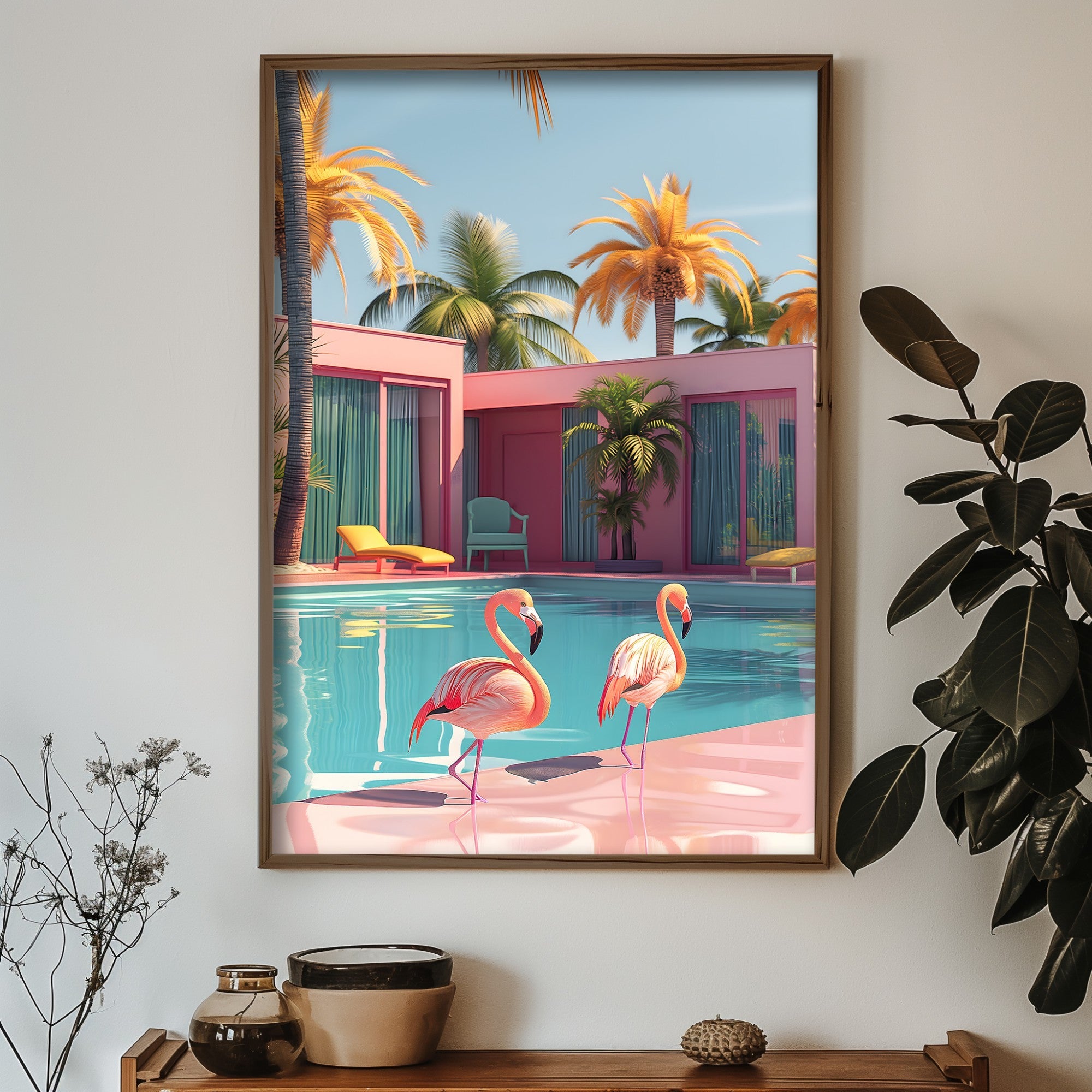 Quadro Decorativo MDF Emoldurado Multicolor GE093-L - Impressão UV em Madeira de Pinho 35x47cm