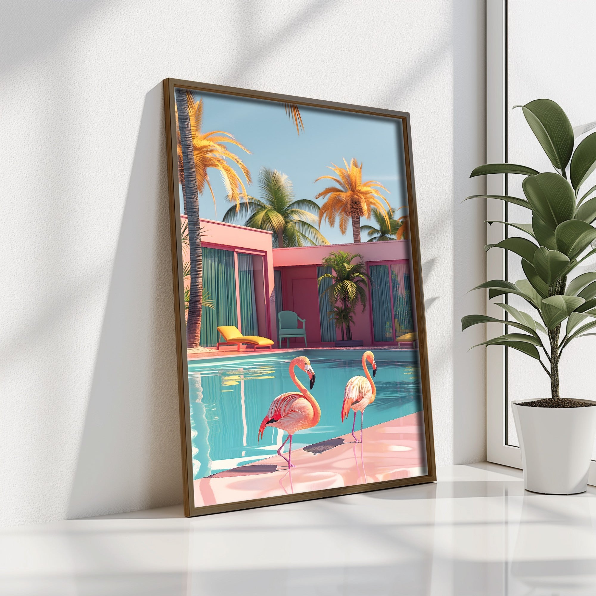 Quadro Decorativo MDF Emoldurado Multicolor GE093-L - Impressão UV em Madeira de Pinho 35x47cm