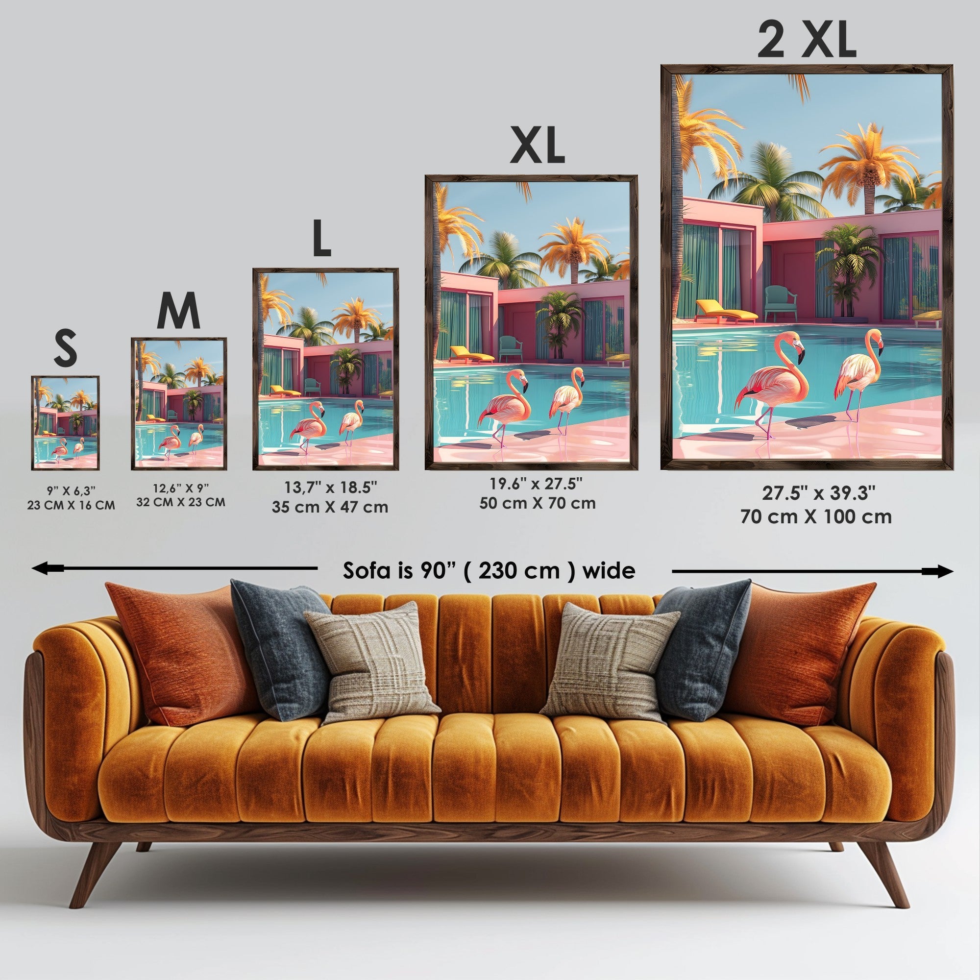 Quadro Decorativo MDF Emoldurado Multicolor GE093-L - Impressão UV em Madeira de Pinho 35x47cm