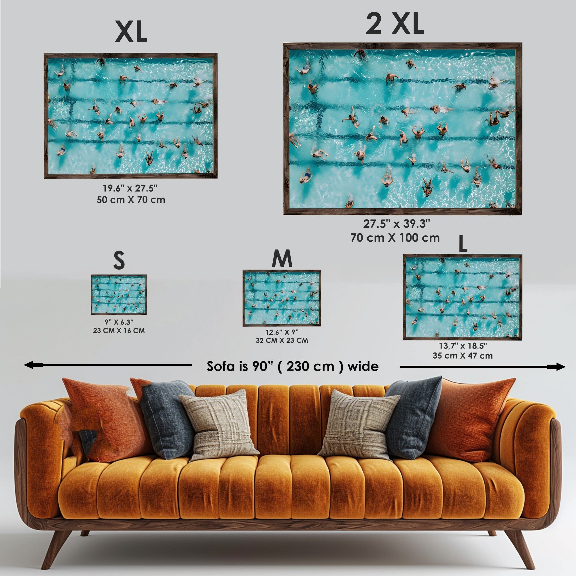 Quadro Decorativo MDF Emoldurado Multicolor GE095-L - Impressão UV em Madeira de Pinho 35x47cm