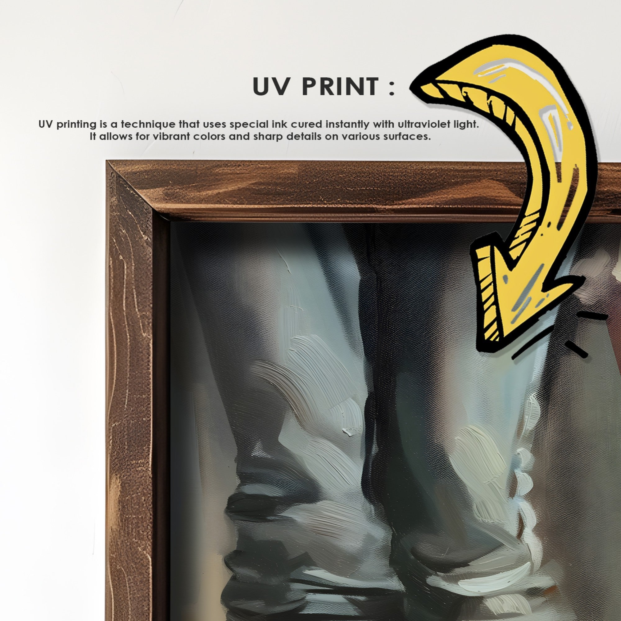 Quadro Decorativo MDF Emoldurado Multicolor GE097-L - Impressão UV em Madeira de Pinho 35x47cm