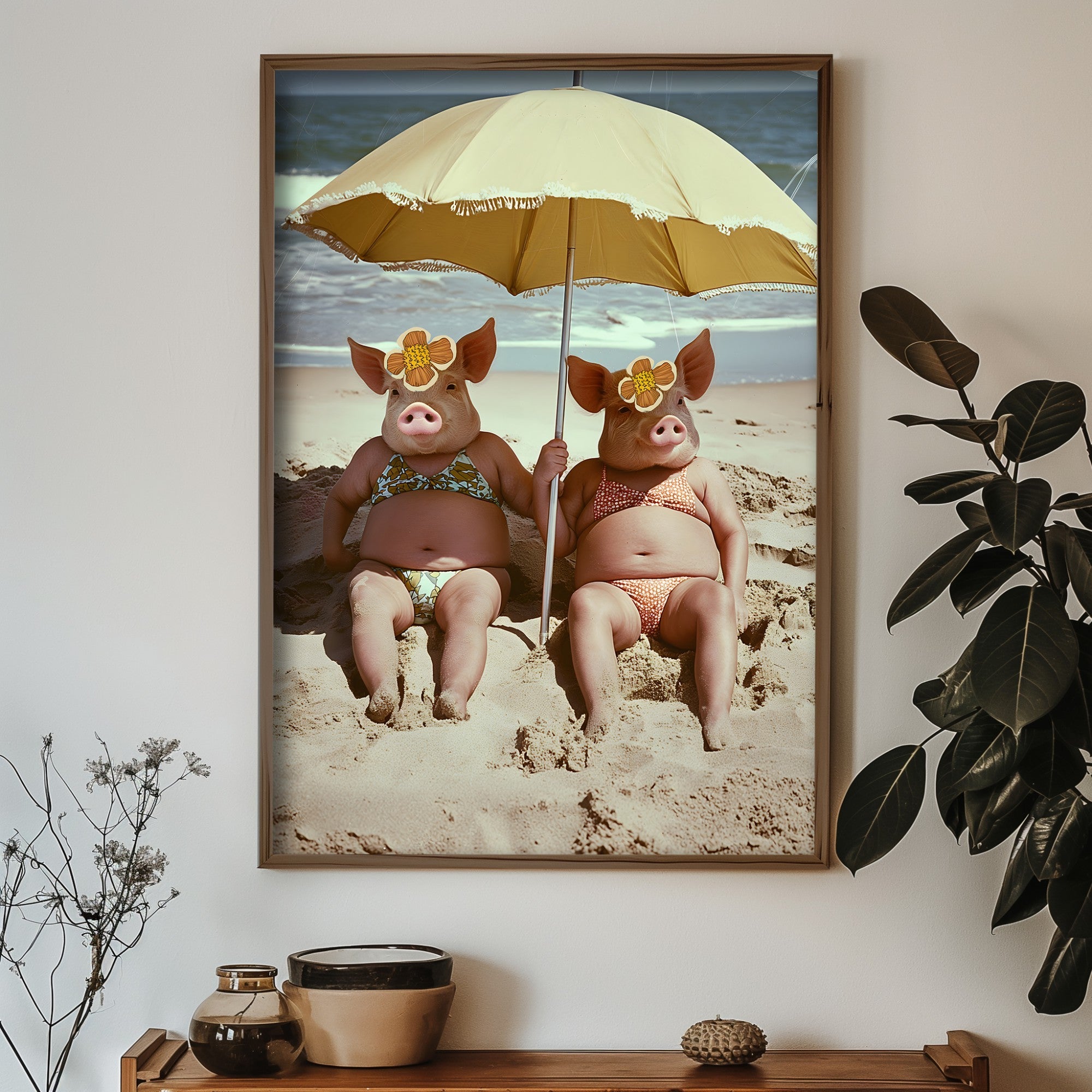 Quadro Decorativo MDF Emoldurado Multicolor GE099-L - Impressão UV em Madeira de Pinho 35x47cm