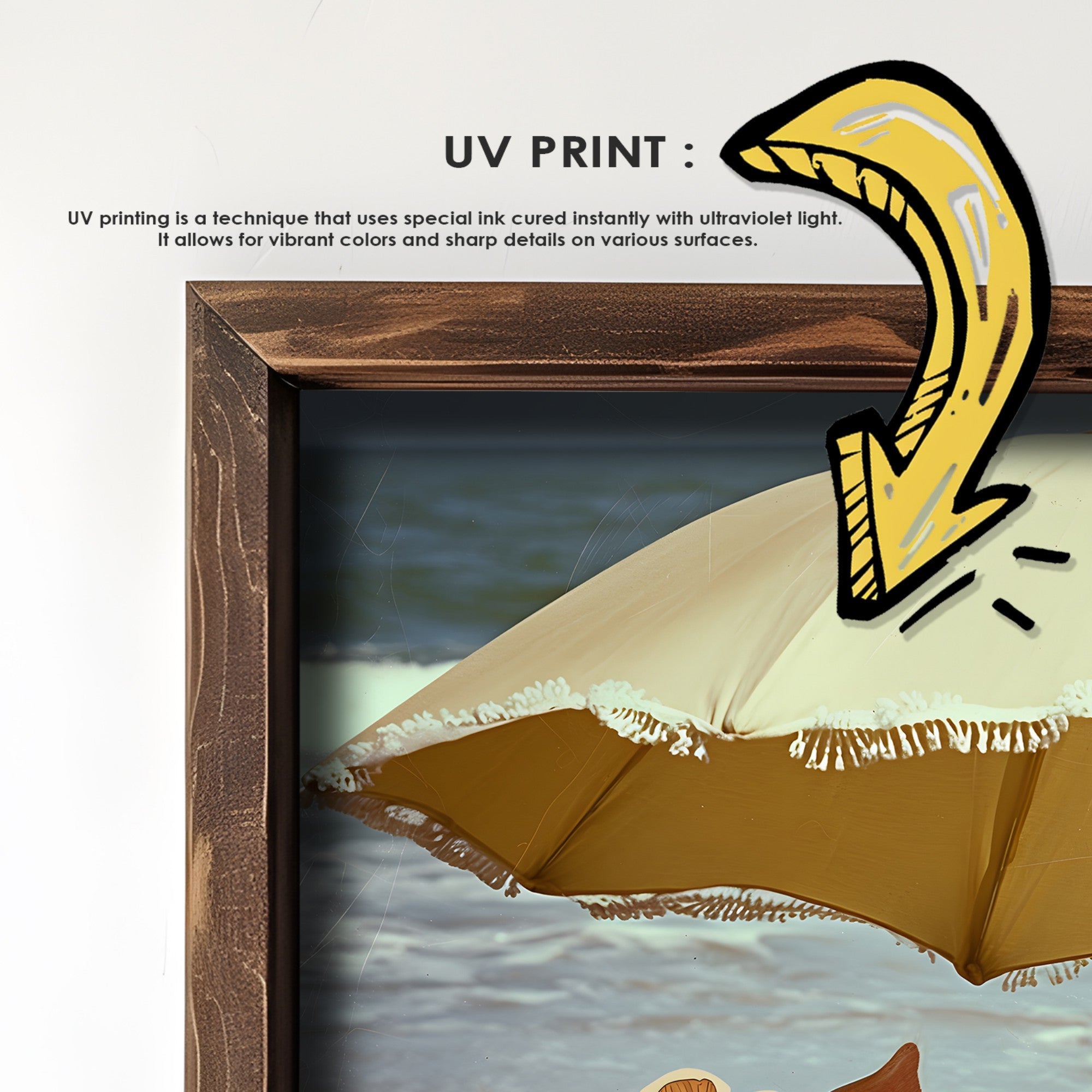 Quadro Decorativo MDF Emoldurado Multicolor GE099-L - Impressão UV em Madeira de Pinho 35x47cm